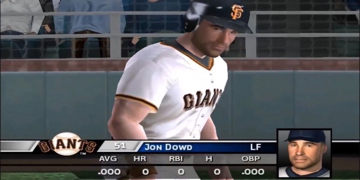 Jon Dowd stepping up to the plate with his stats listed below him