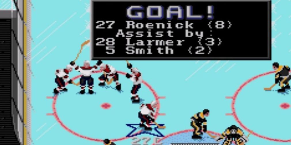 Goal scored by Roenick in a hockey game