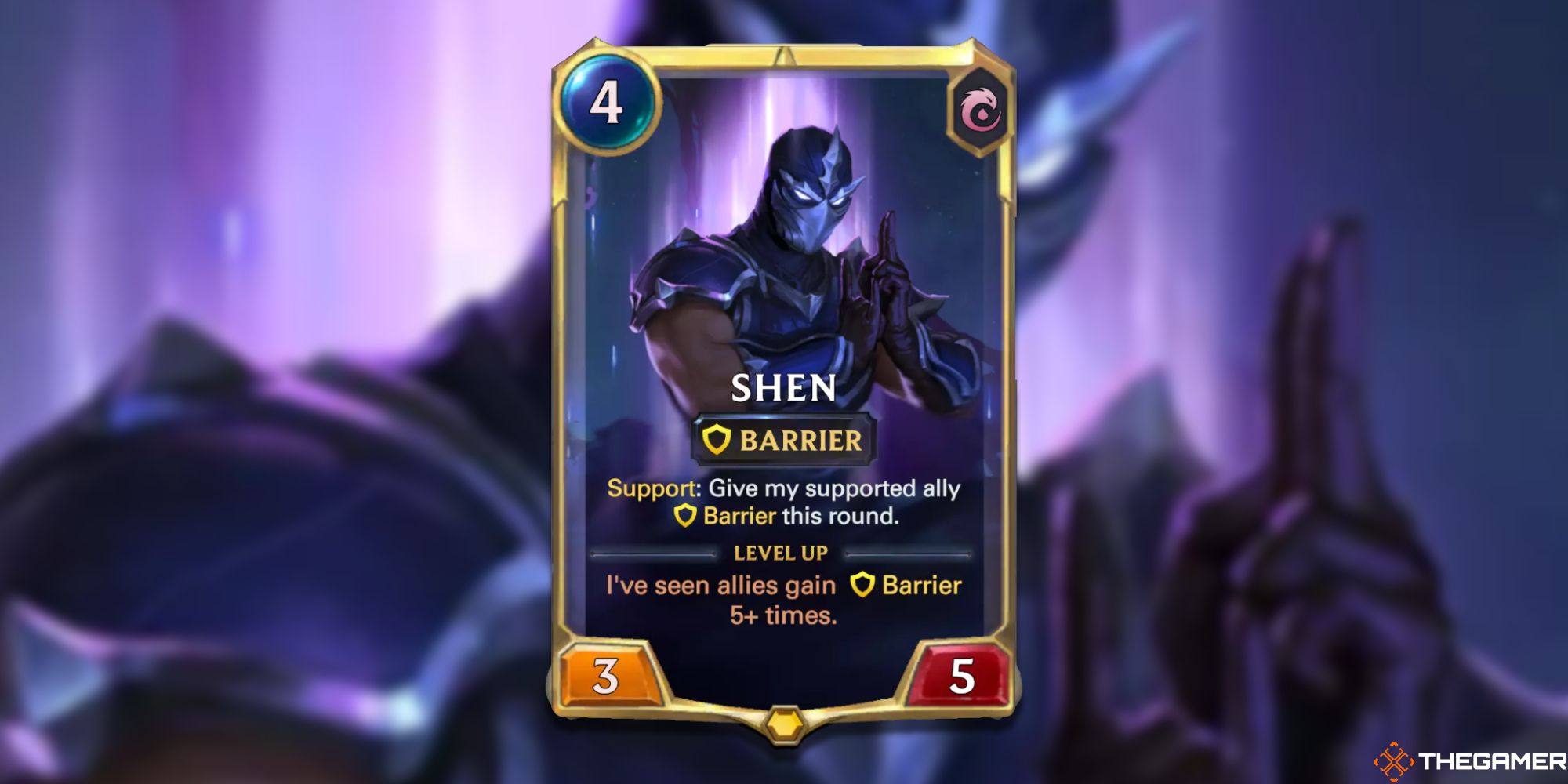 Legends of Runeterra Shen rank one card 