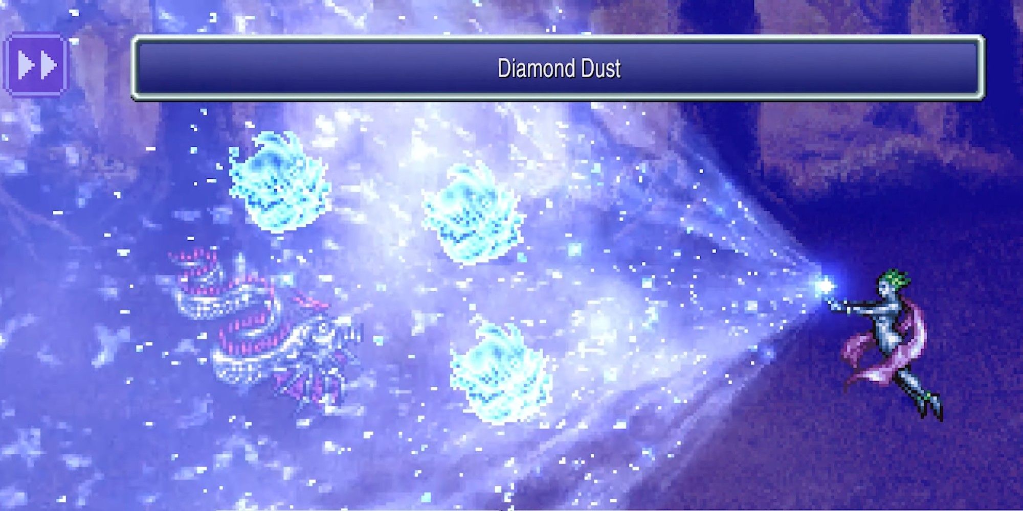 Shiva casting diamond dust onto her enemies