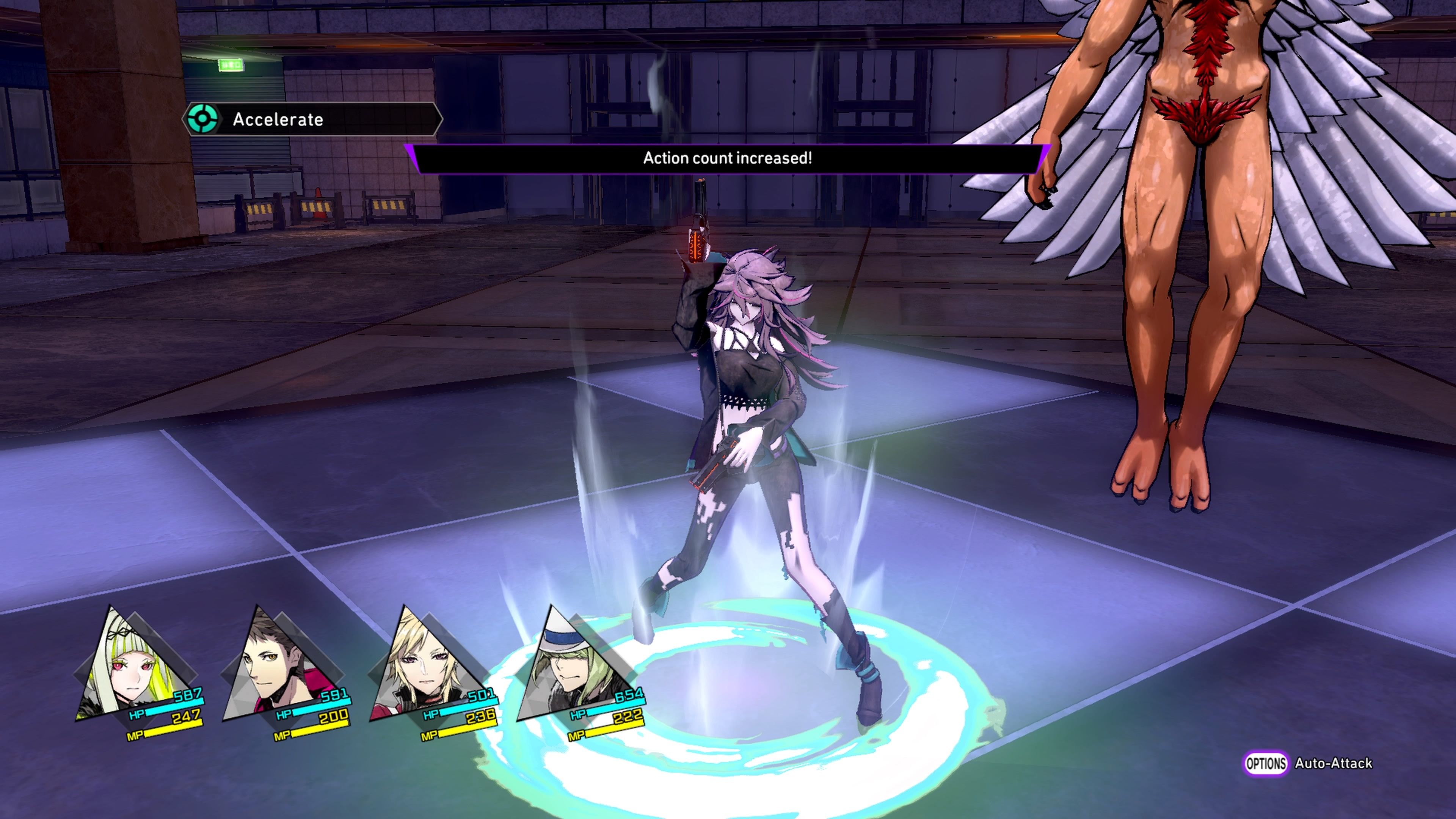 Soul Hackers 2 Ash using accelerate