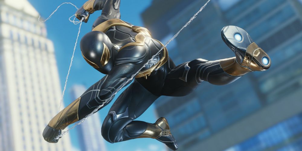 Spider-Man suit mods black iron armor
