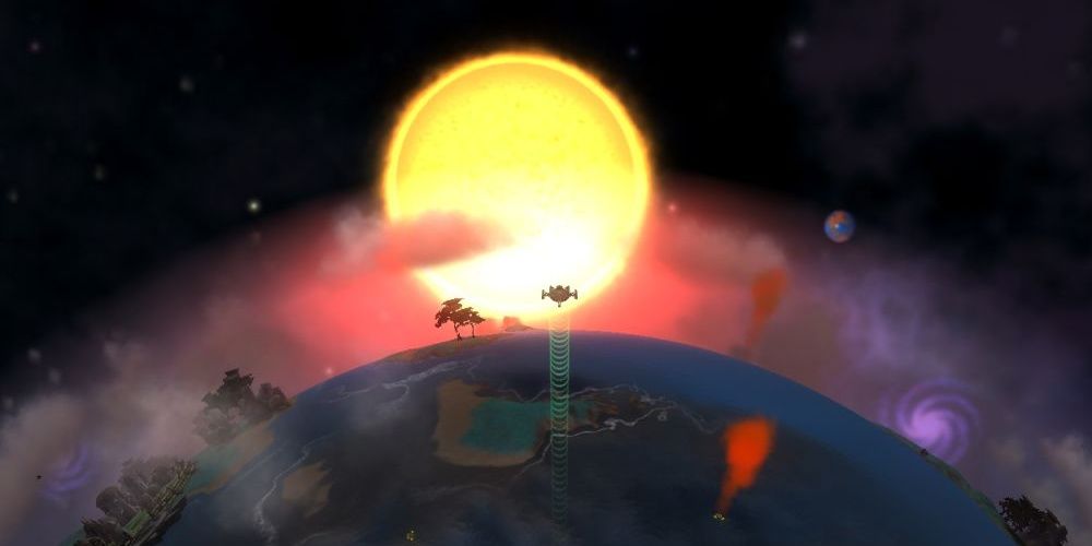 A spaceship in Spore.