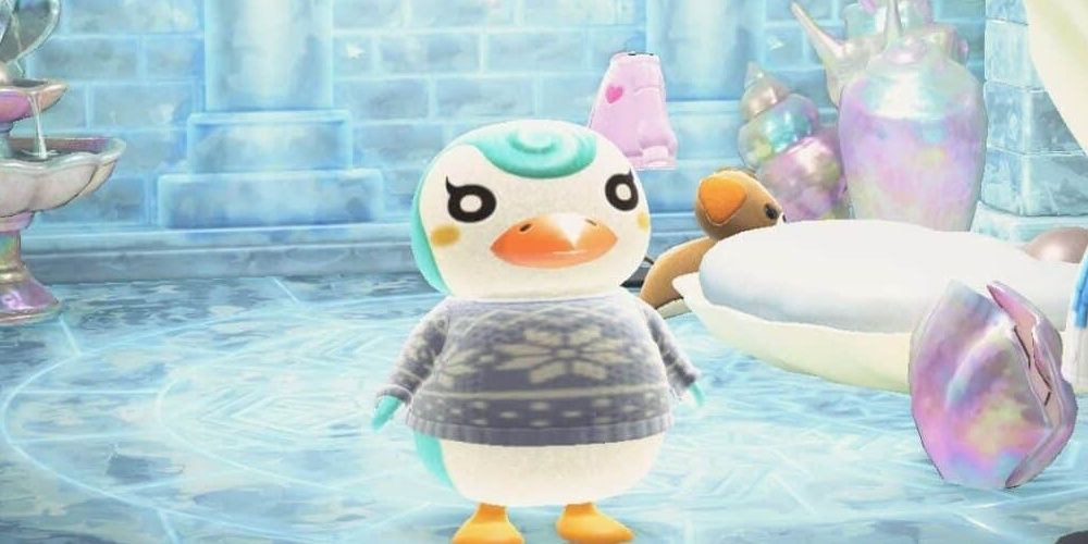 Sprinkle in her house in Animal Crossing: New Horizons.