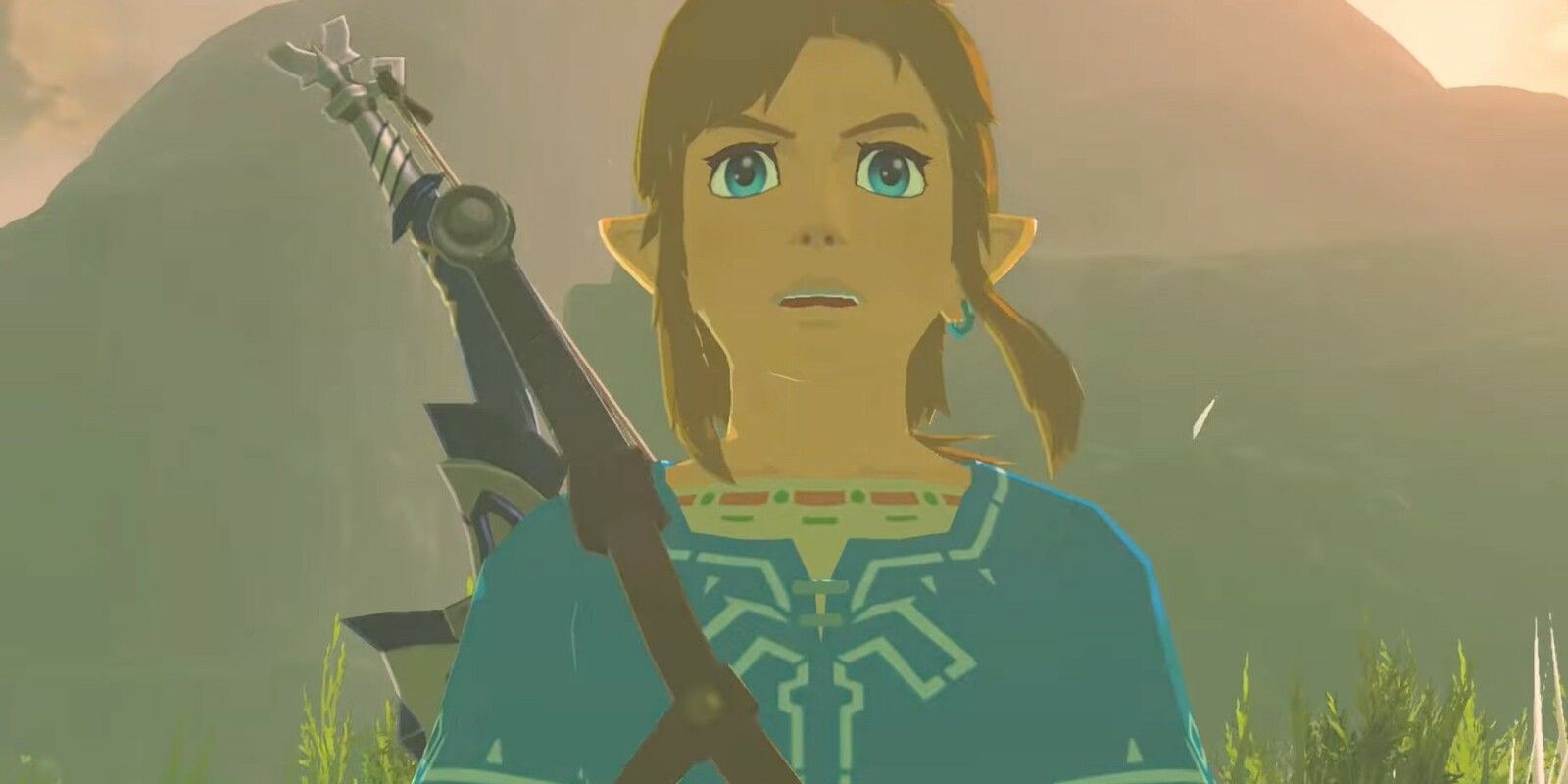 The Legend of Zelda Breath of the Wild screenshot of Link recalling a memory