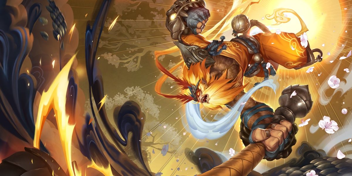 League of Legends Splash Art Wukong Golden Sun