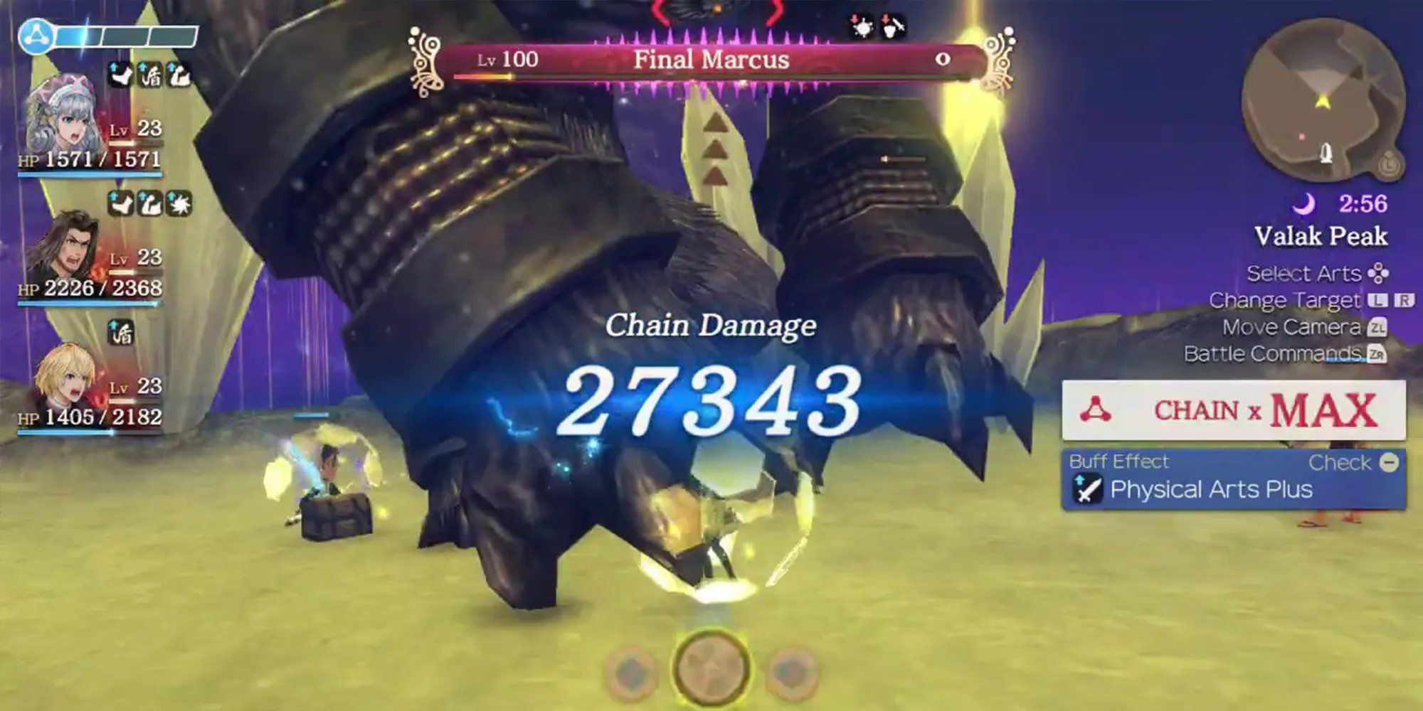 Fighting Final Marcus in Xenoblade Chronicles Definitive Edition