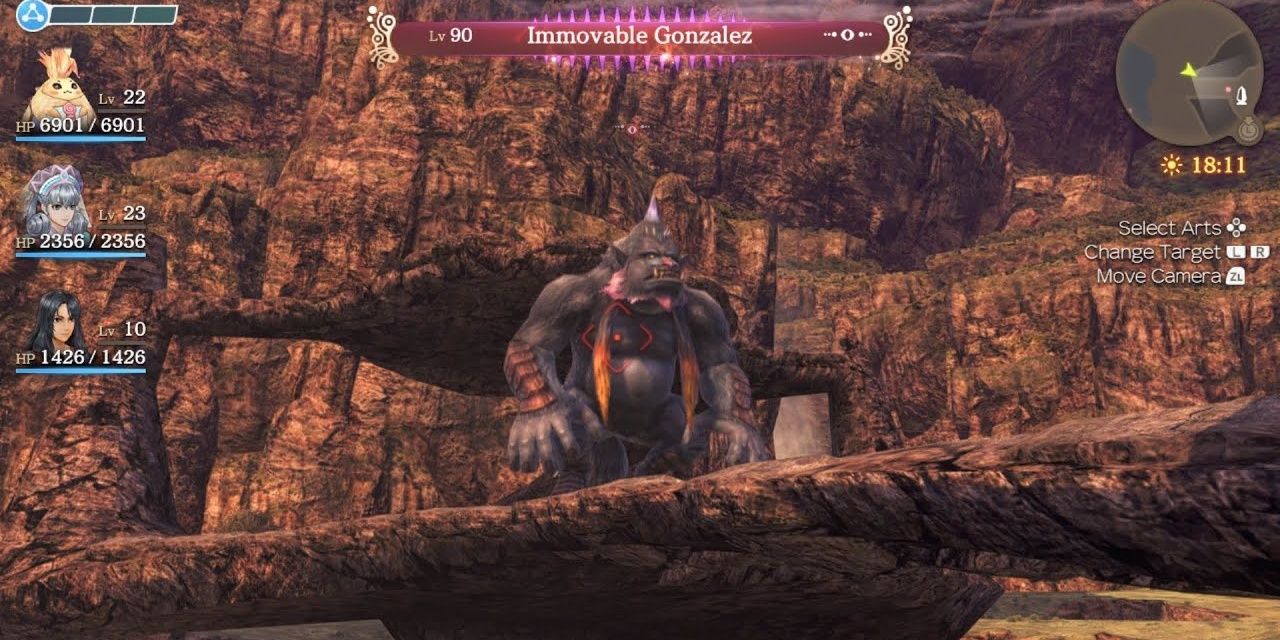 Immovable Gonzales being looked at from a distance in Xenoblade Chronicles Definitive Edition