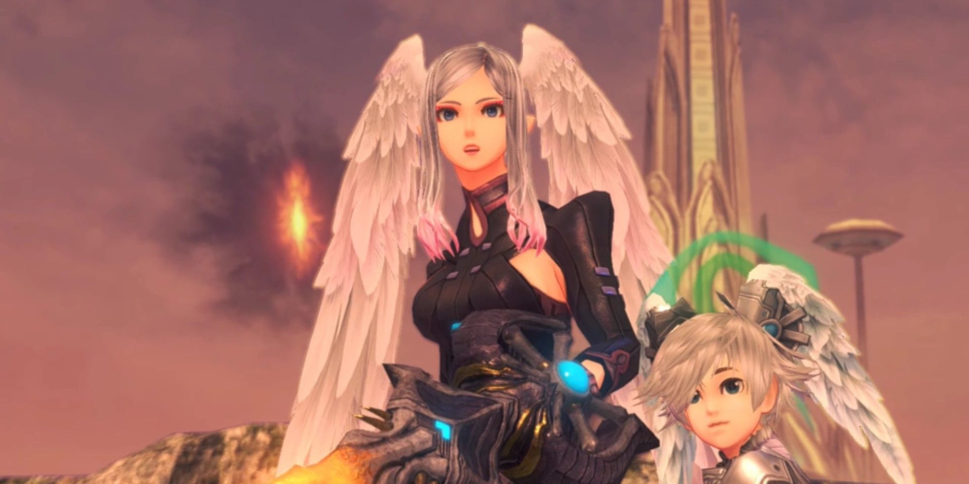Tyrea with Teelan from Xenoblade Chronicles Definitive Edition