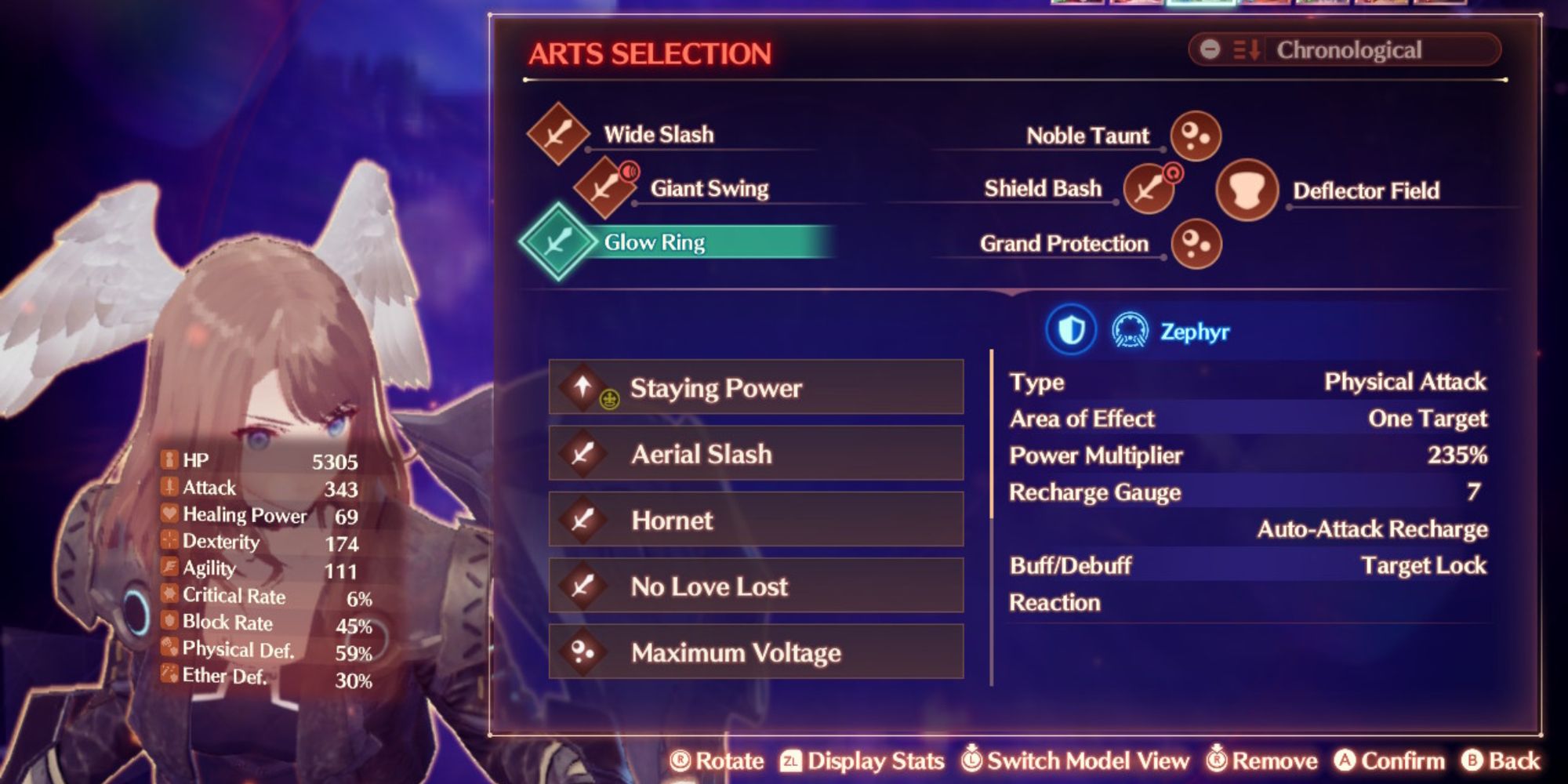 The Glow Ring Art that has the Target Lock Debuff in Xenoblade Chronicles 3
