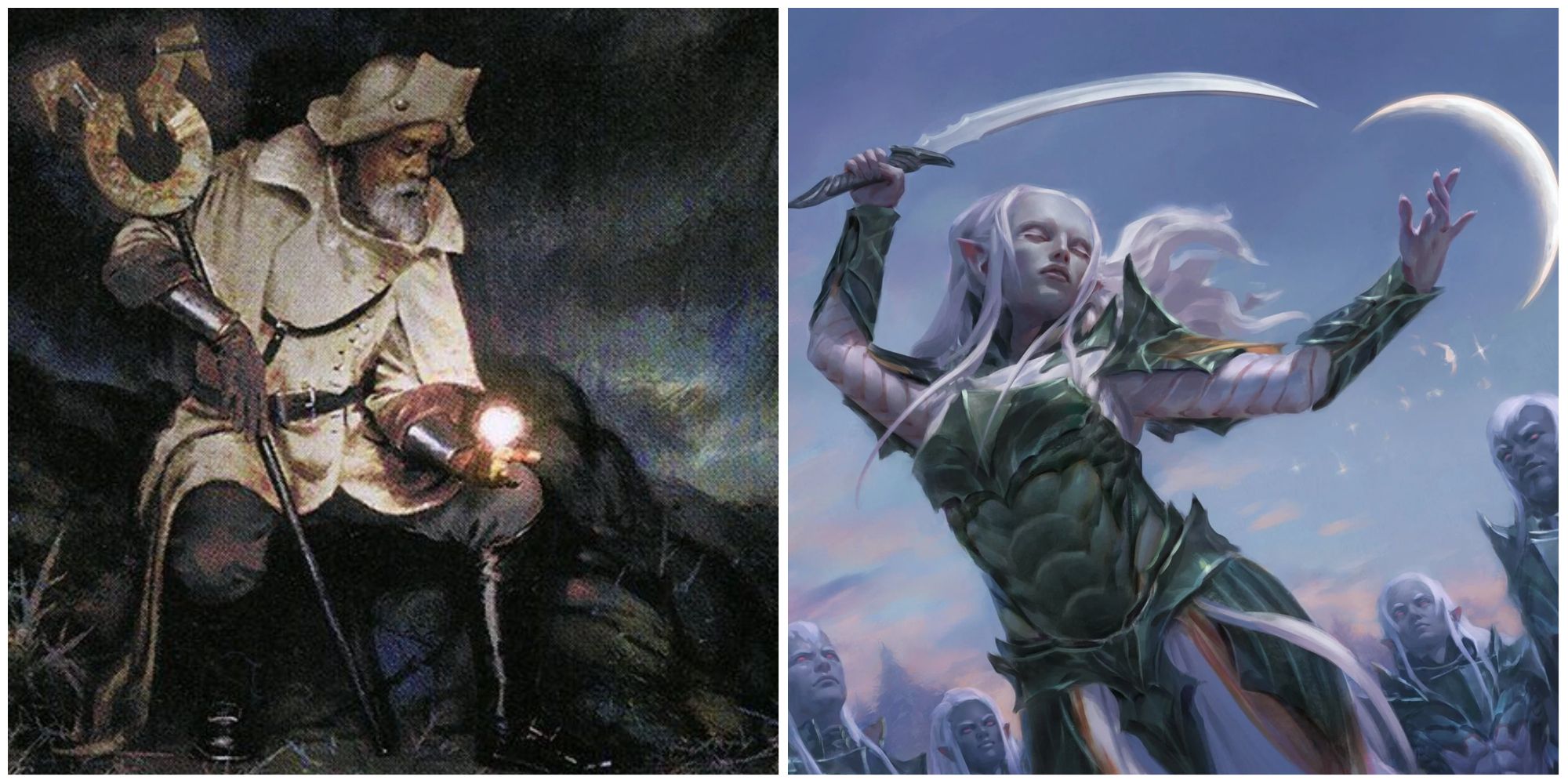 Magic Lunarch Veteran and Trelasarra, Moon Dancer artworks