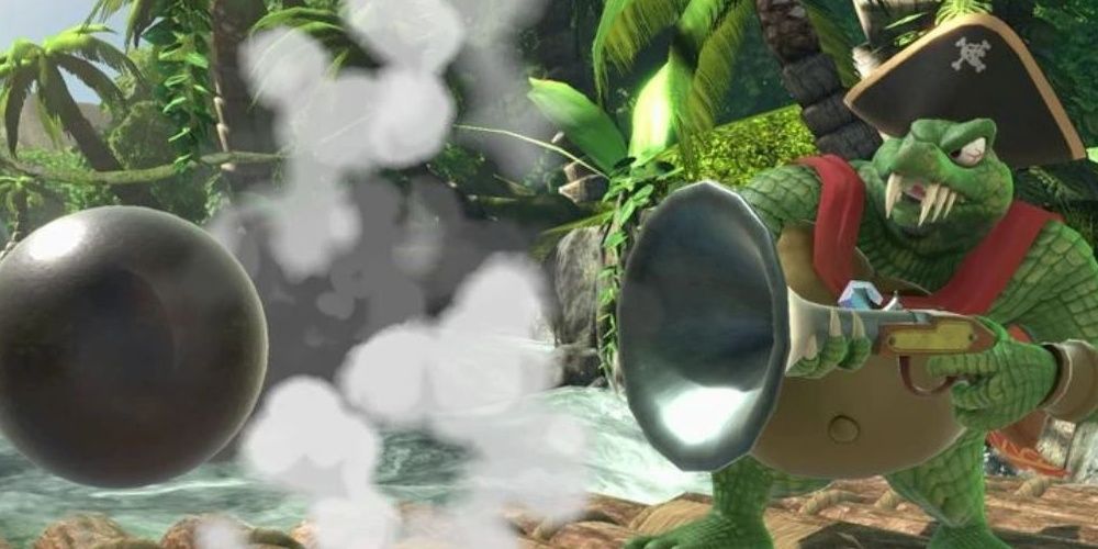 King K. Rool fires his blunderbuss in Super Smash Bros. Ultimate