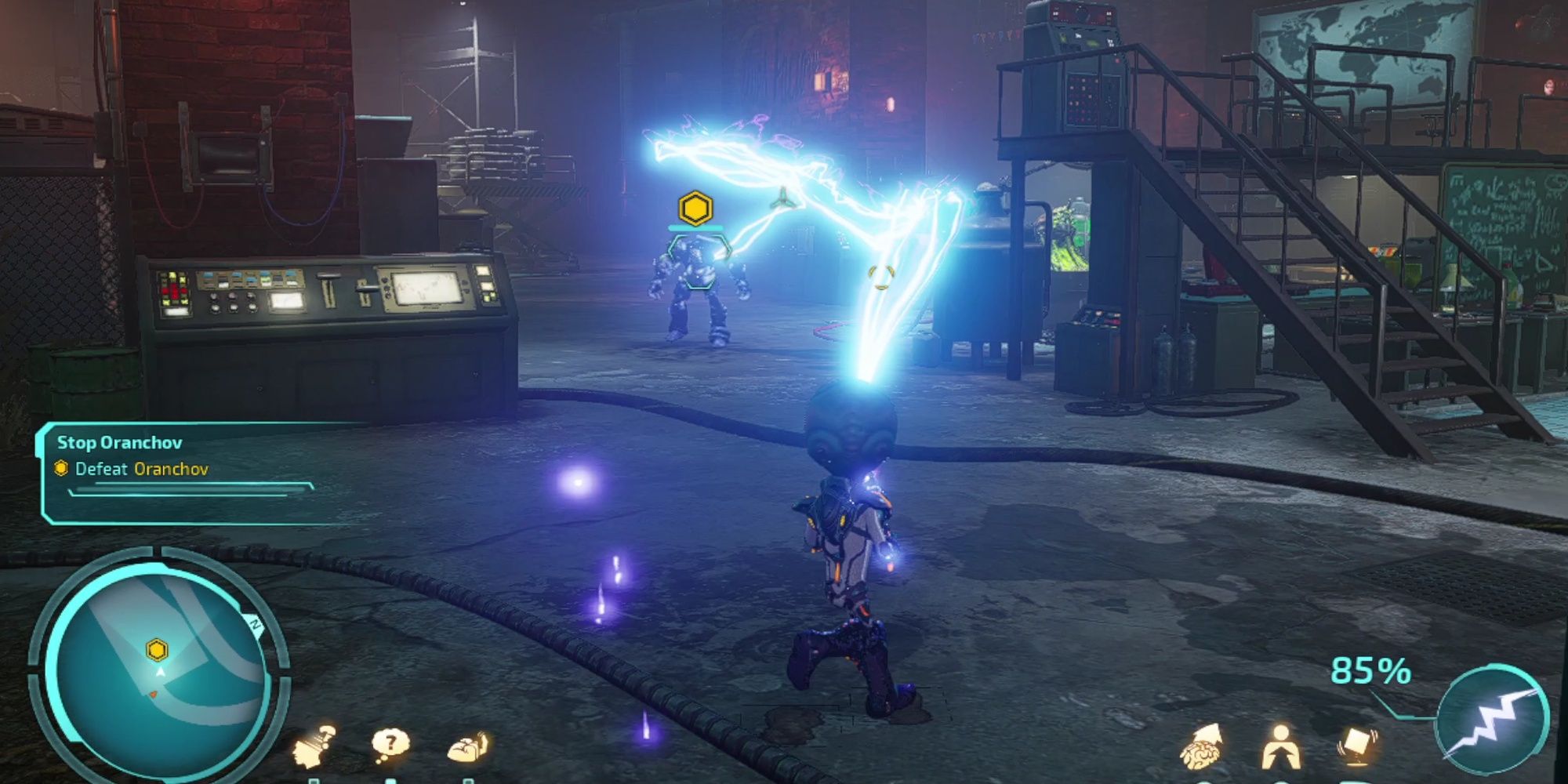 Destroy All Humans 2: Reprobed-  Early Game Boss Fight With Oranchov