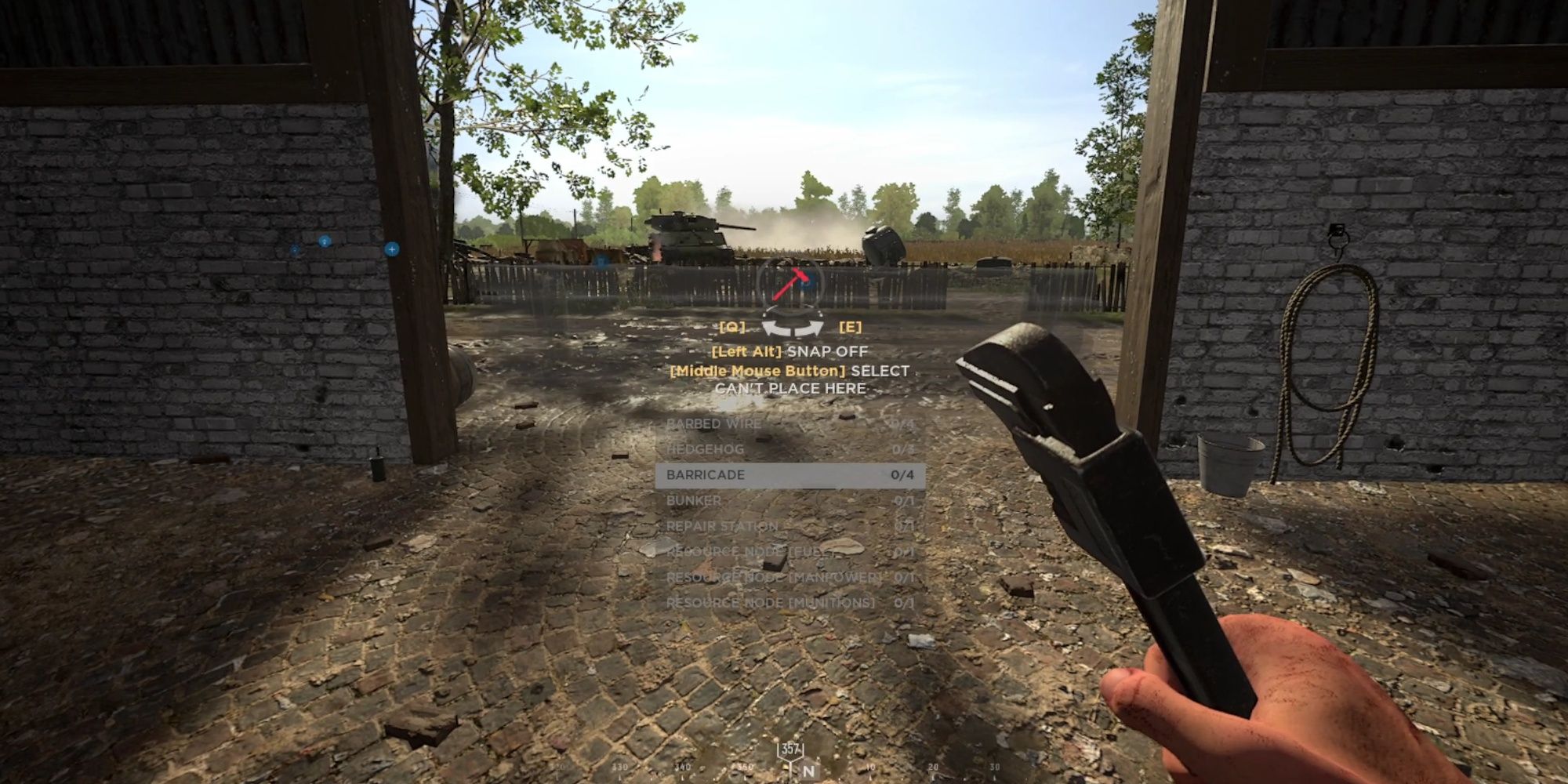 Hell Let Loose: Engineer Building A Barricade