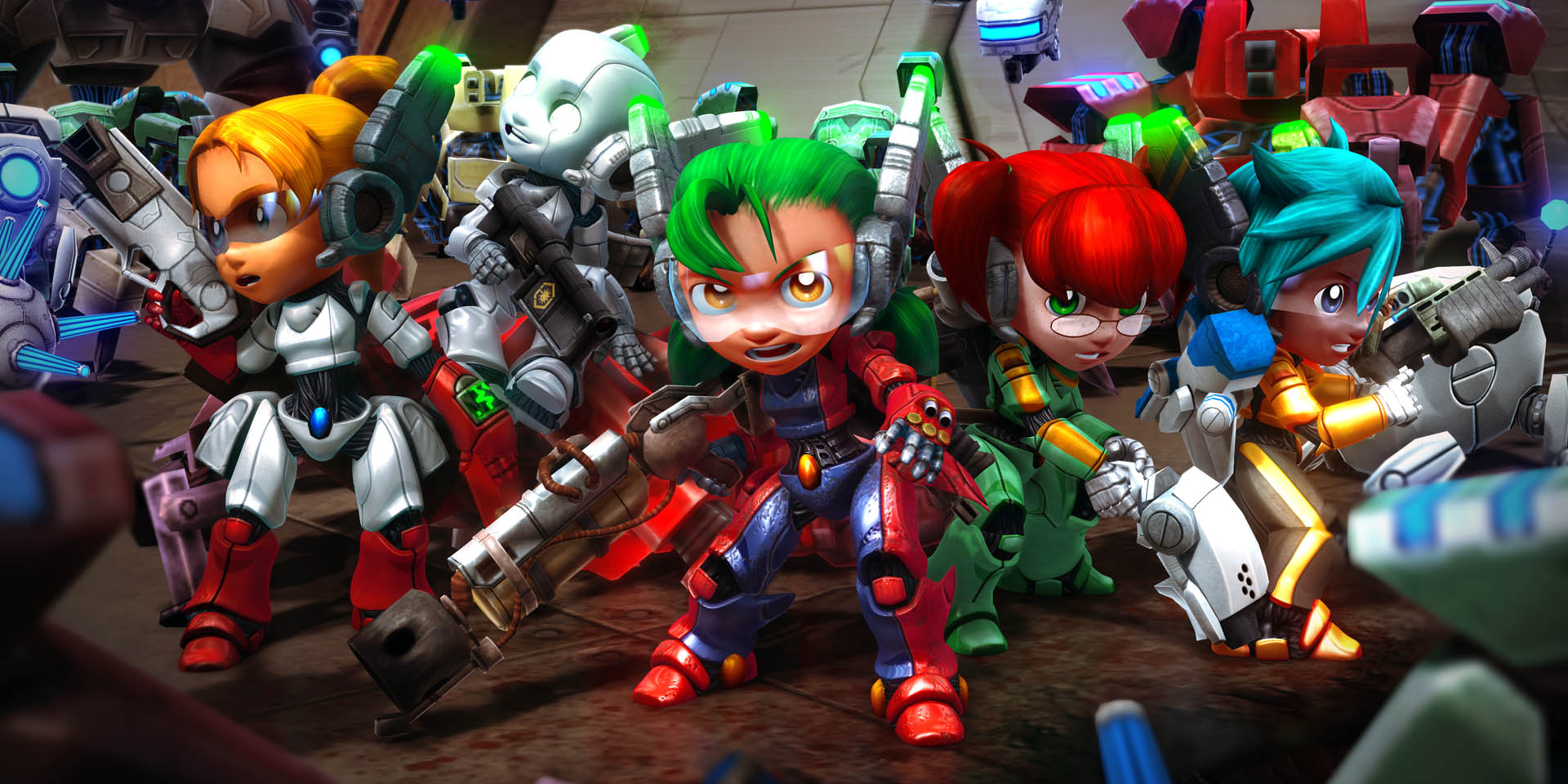 Main cast of Assault Android Cactus