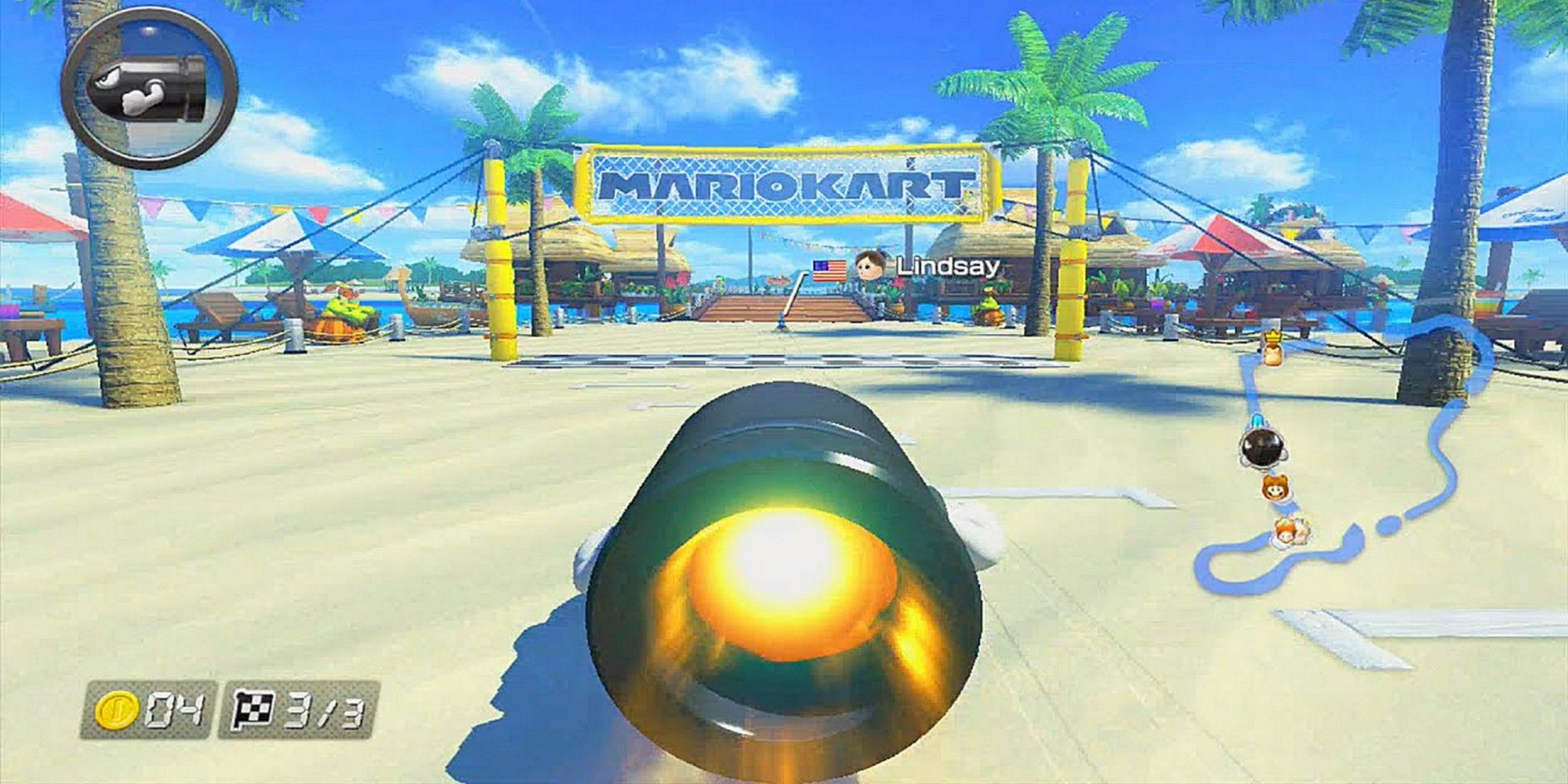 mario kart bullet bill item torpedo race racing game