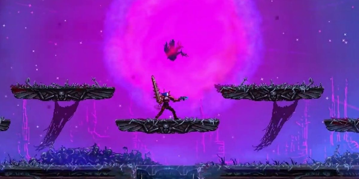 The final boss submerging from the smoke