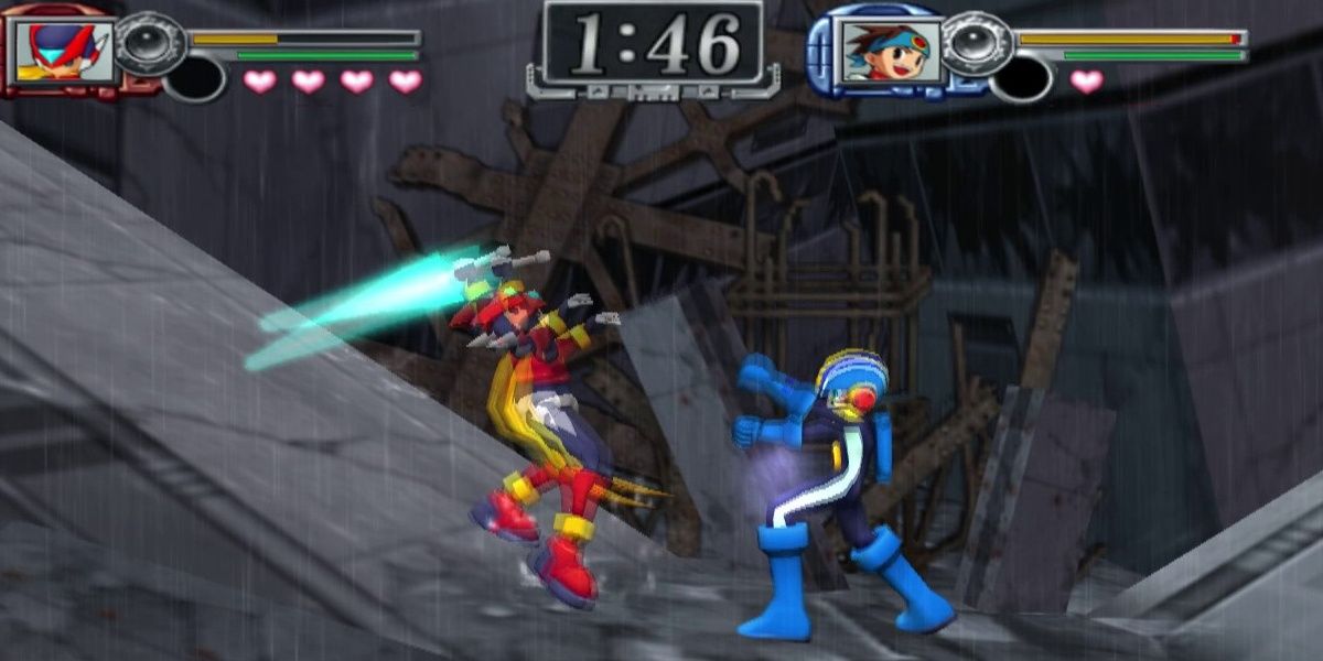 Mega Man.EXE battles Zero