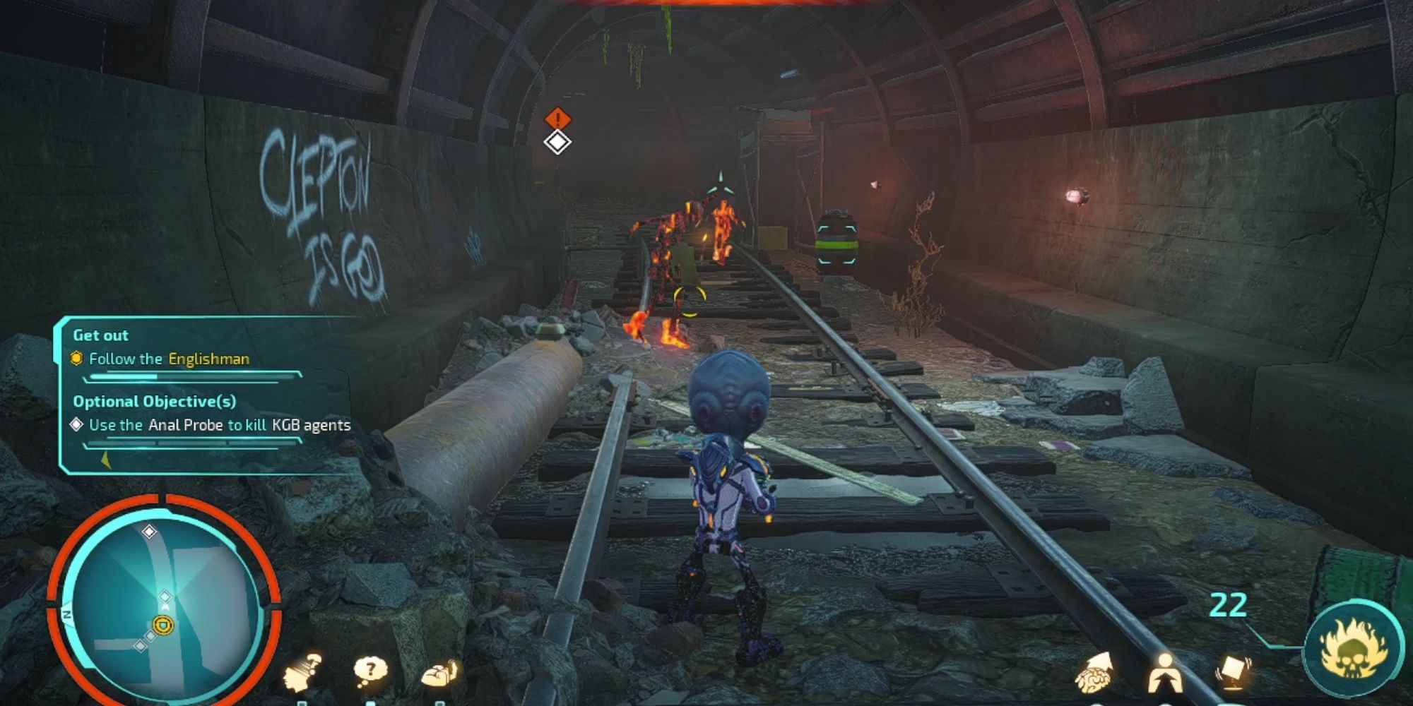 Destroy All Humans 2: Reprobed - Optional Mission Task Displayed Ingame During The Campaign