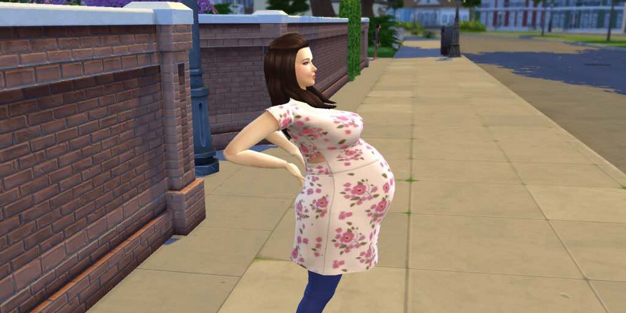 sims 4 pregnancy pregnant baby prenatal dress outside belly baby