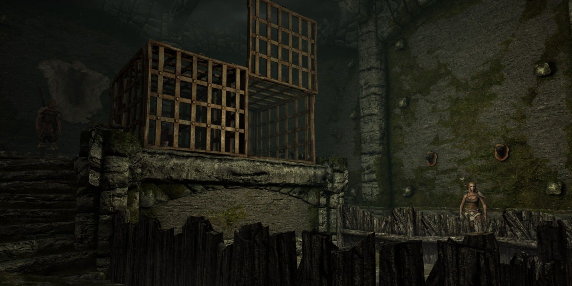 Skyrim screenshot of Fort Dunstad skeever pits.