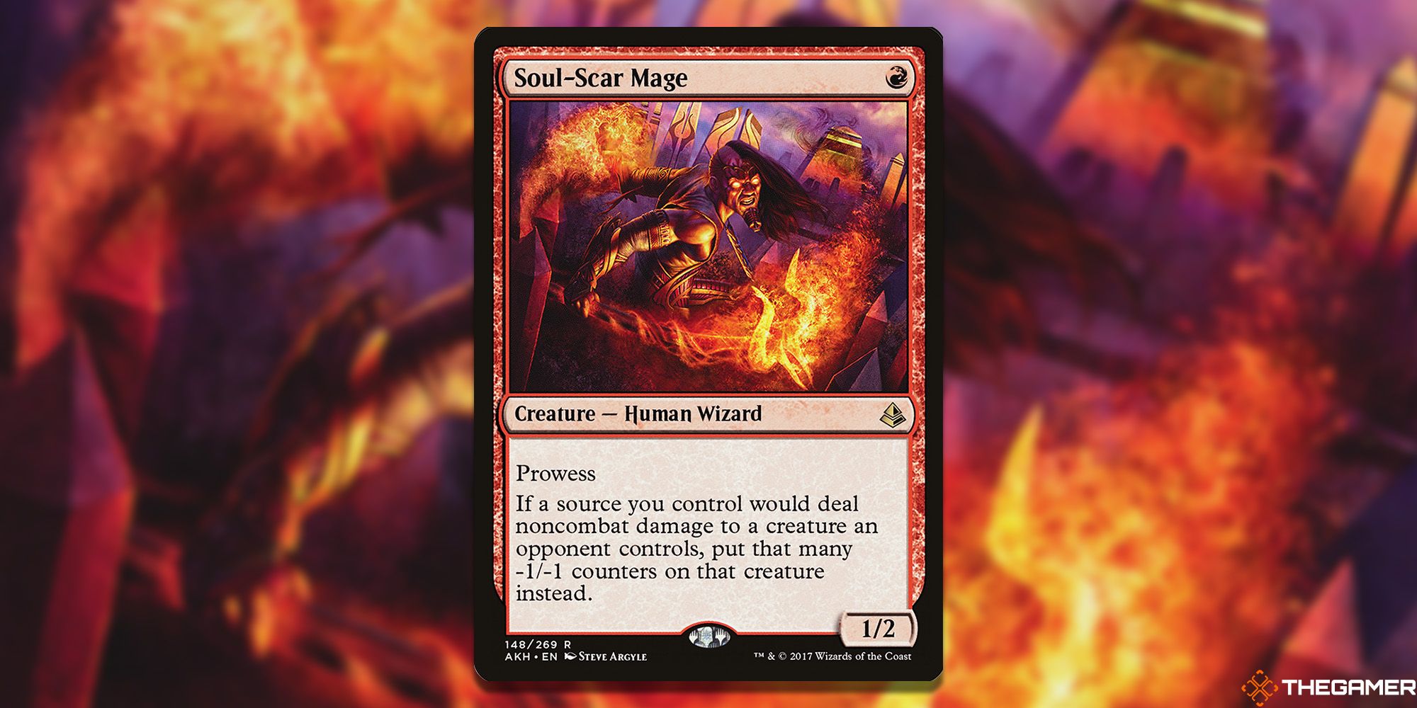Image of the Soul-Scar Mage card in Magic: The Gathering, with art by Steve Argyle