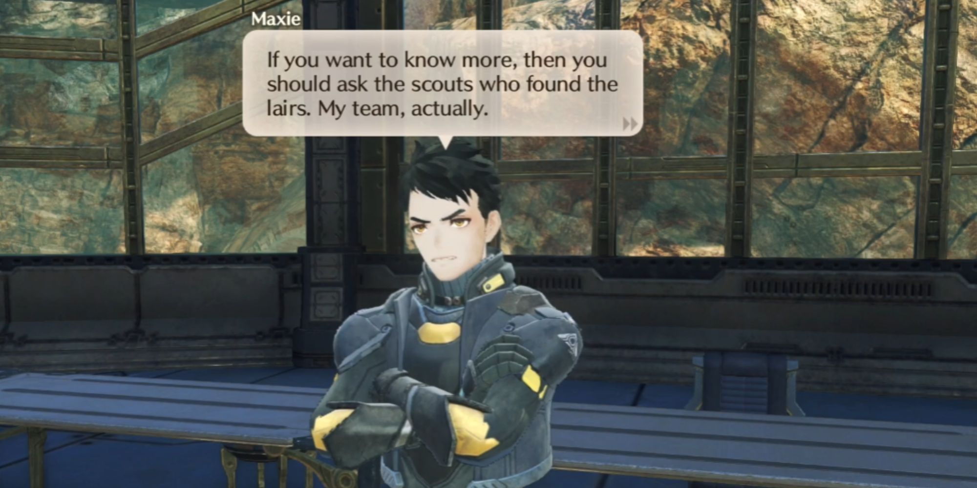 Xenoblade Chronicles 3 Maxie giving Noah a quest.