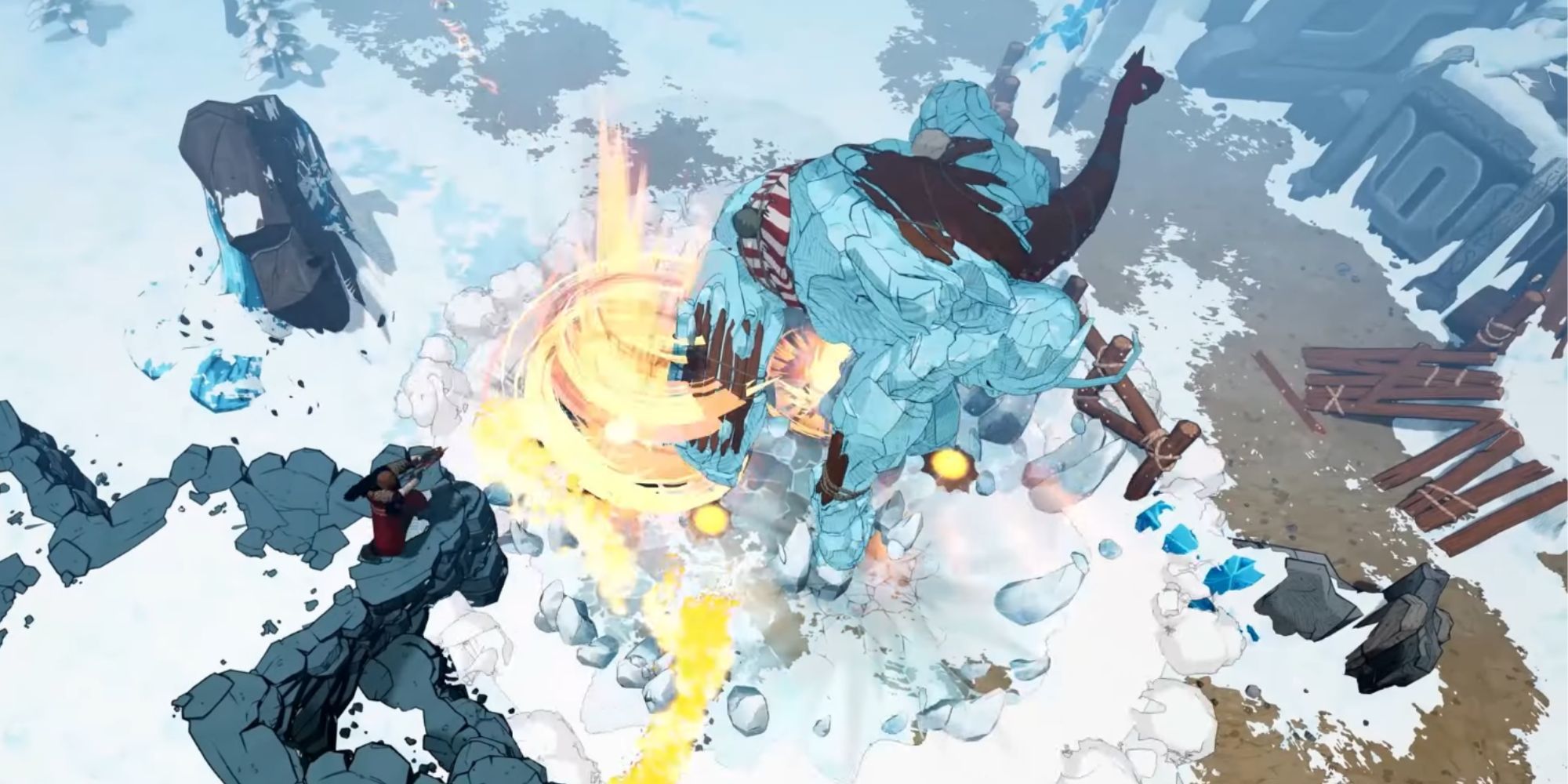 Geirrodr smashes down the ground