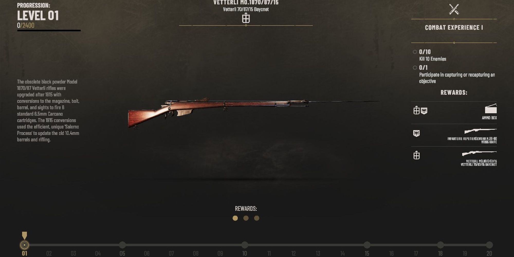 Isonzo: The Class Levelling Screen 