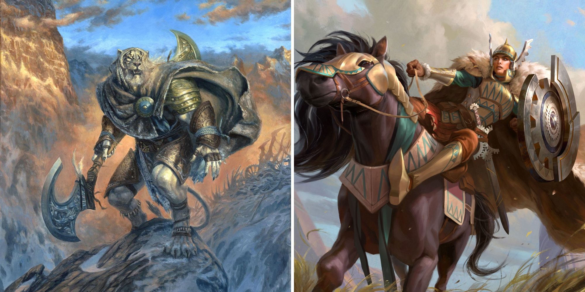 Ajani and a knight on horse