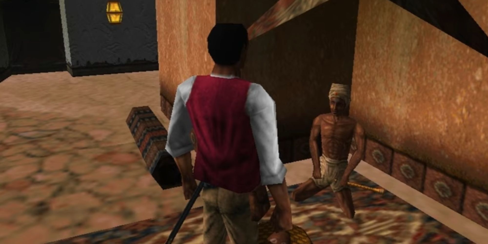 Elder Scrolls Redguard Cyrus talking to Avik.