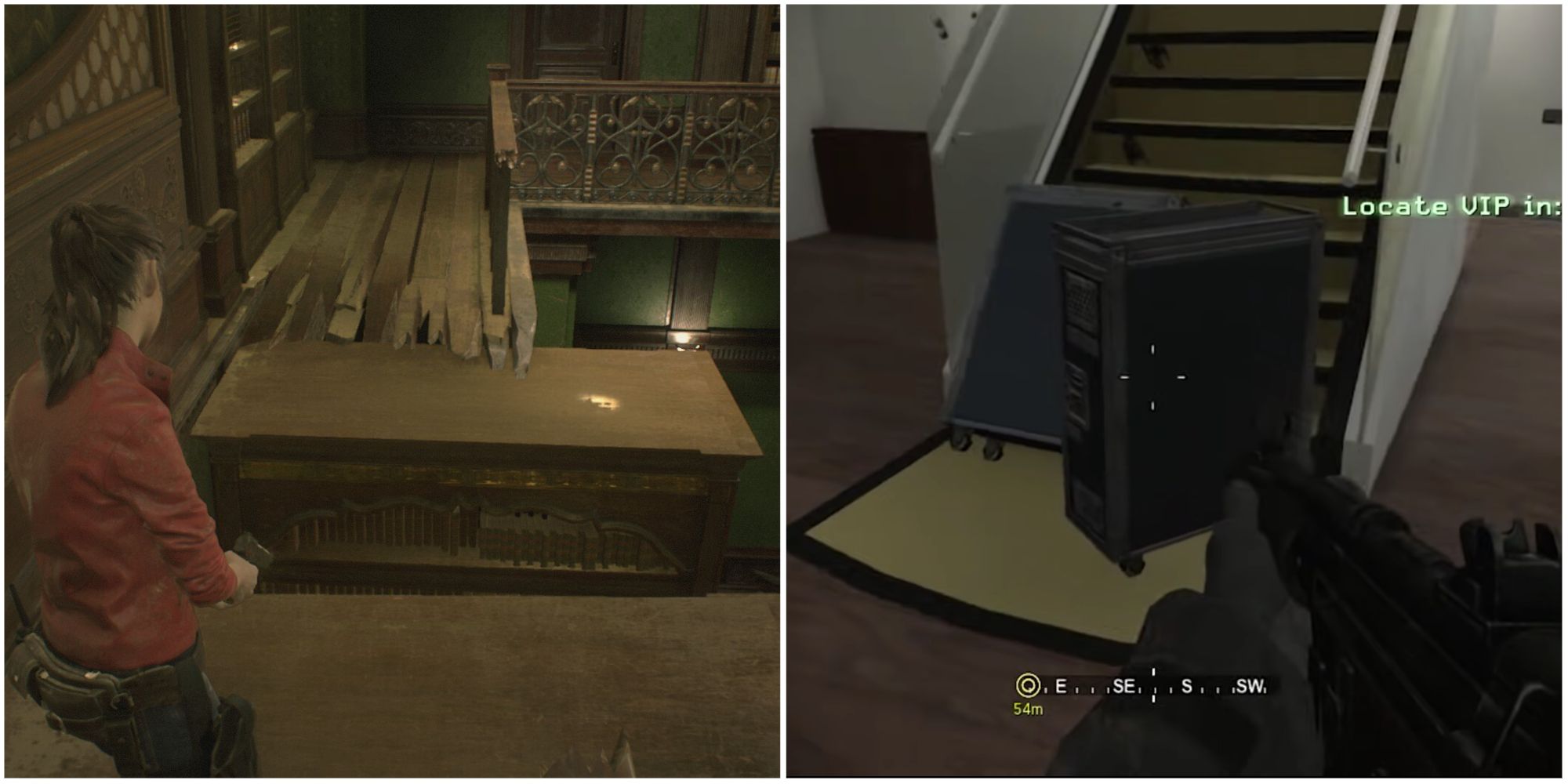 Blocked paths in Resident Evil 2 and Call of Duty