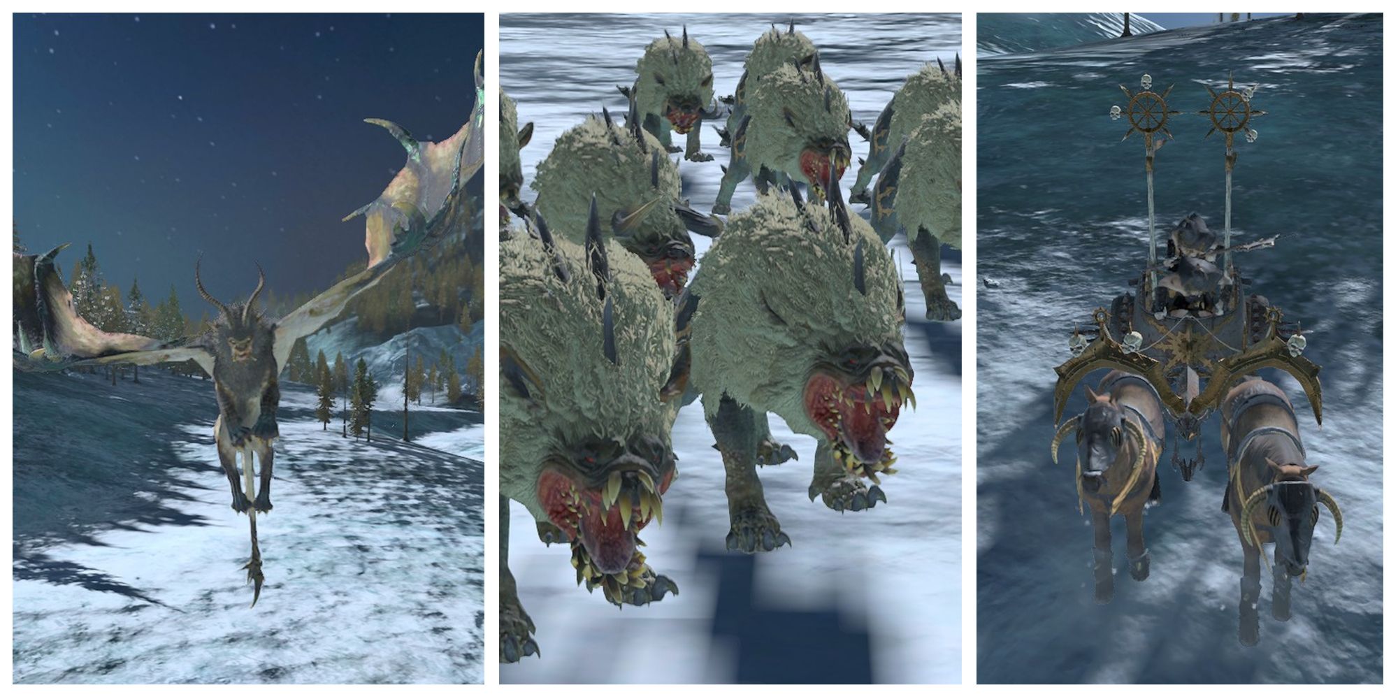 Total War: Warhammer 3 - Feral Manticore, Warhounds And Chariots
