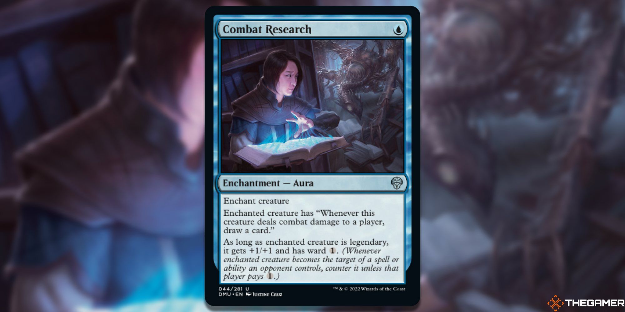 Combat Research card and background