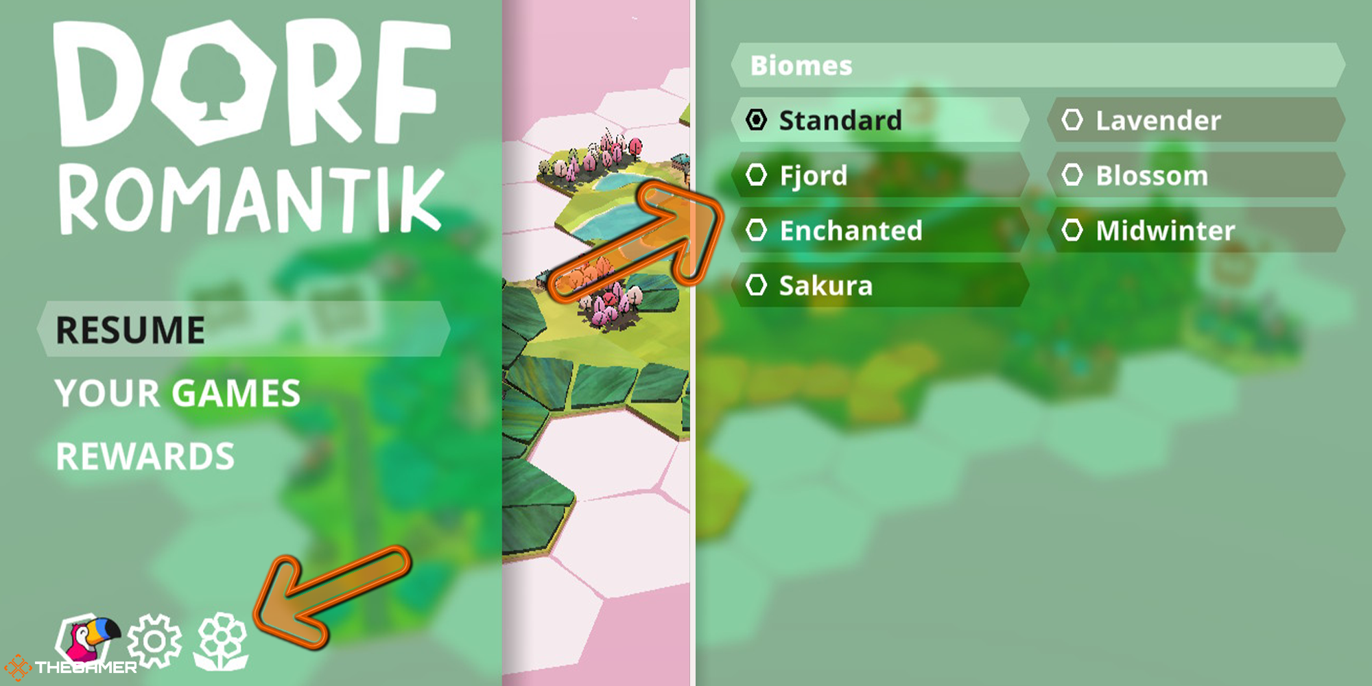 Dorfromantik - choosing a biome