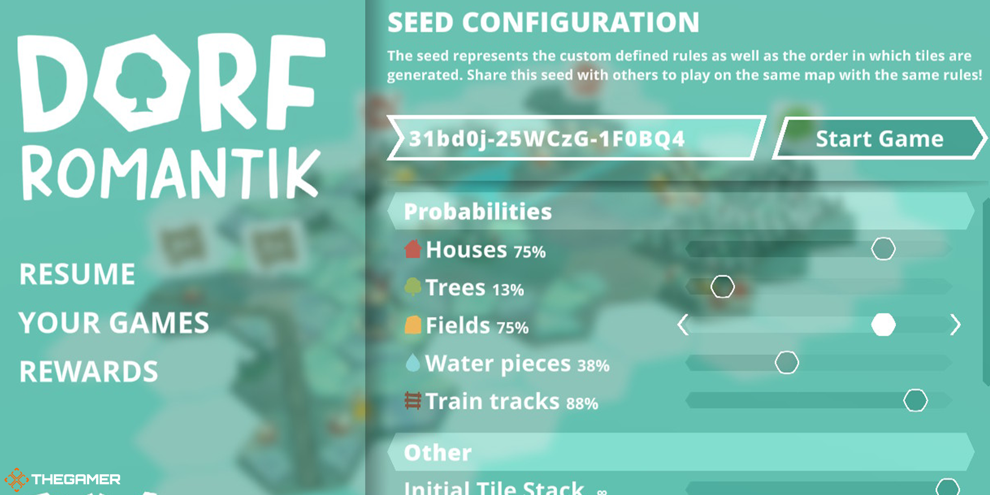 Dorfromantik - custom mode settings