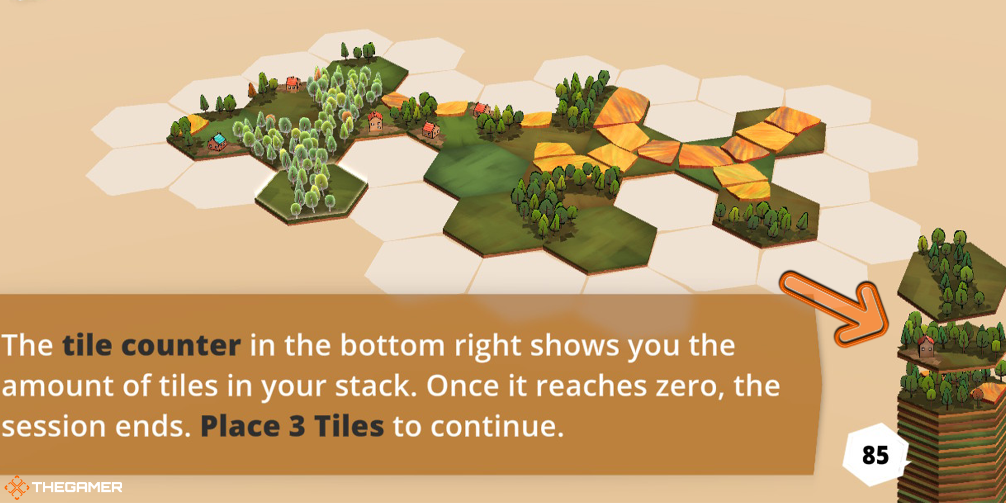 Dorfromantik - tutorial about the tile counter