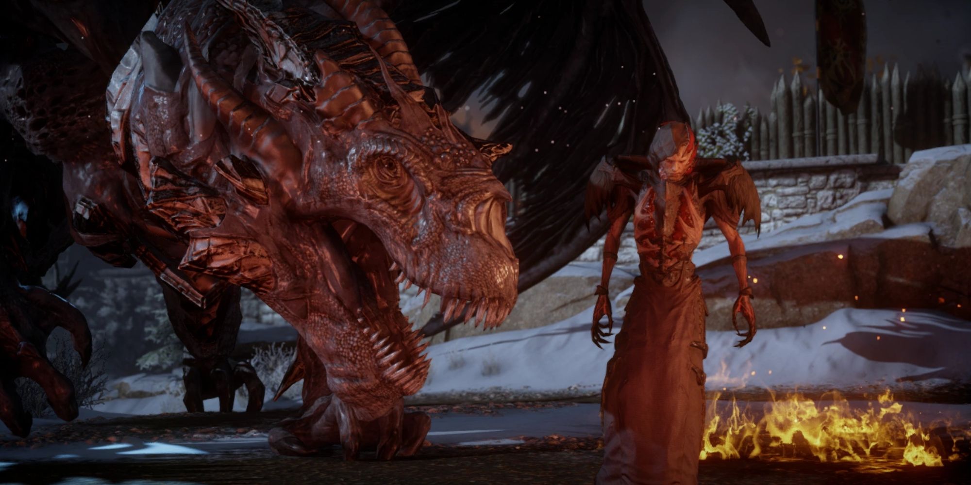Dragon Age Inquisition Corypheus And Dragon At The Siege Of Haven