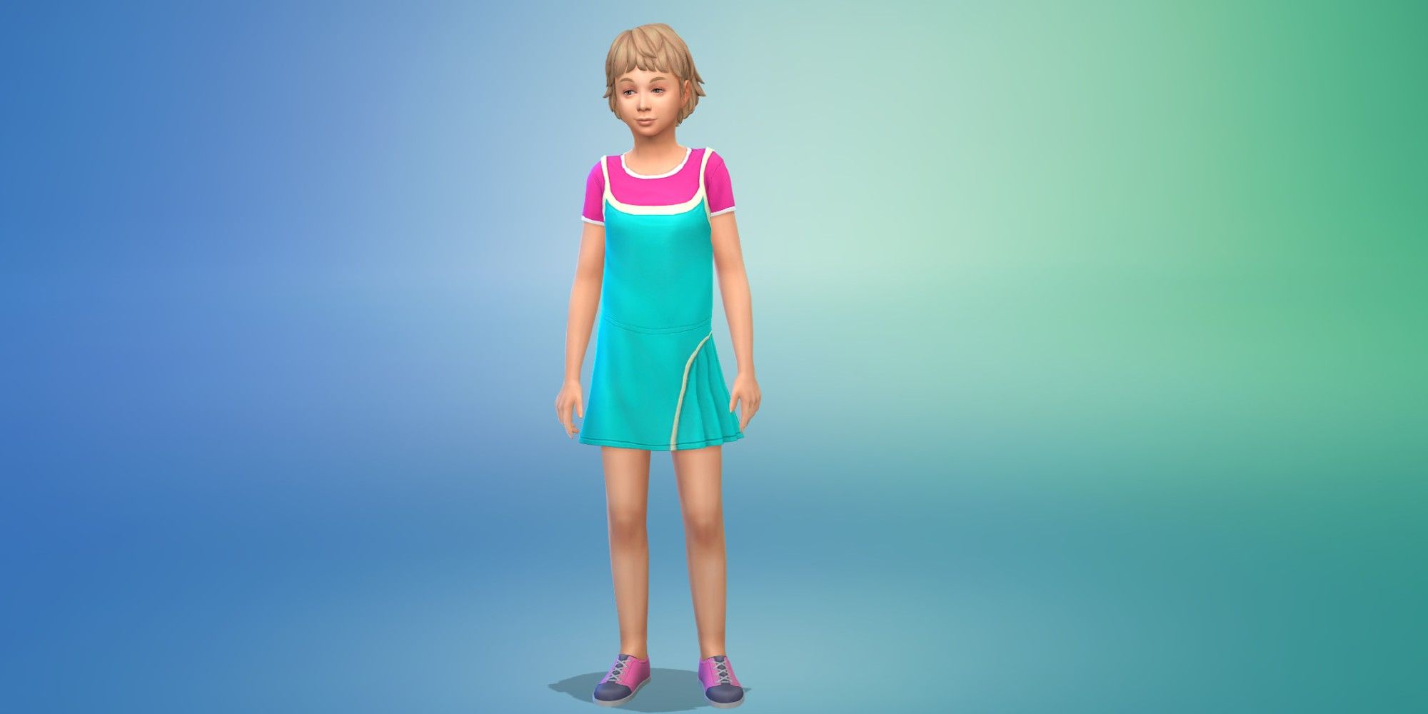 Sims 4: Throwback Fit Kit Feminine children full body outfit in CAS screen