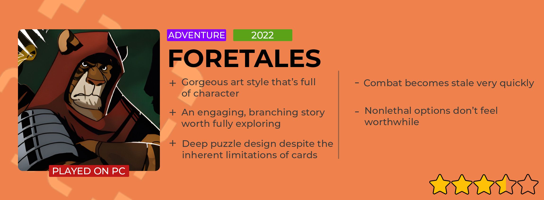 Foretales Review Card