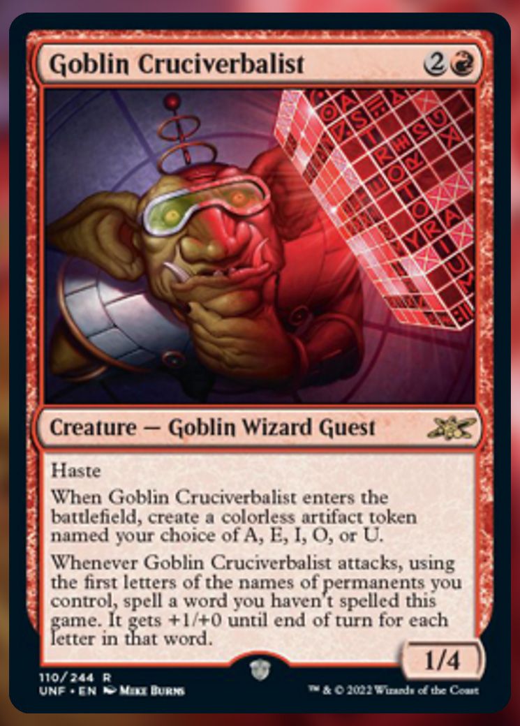 Goblin Cruciverbalist