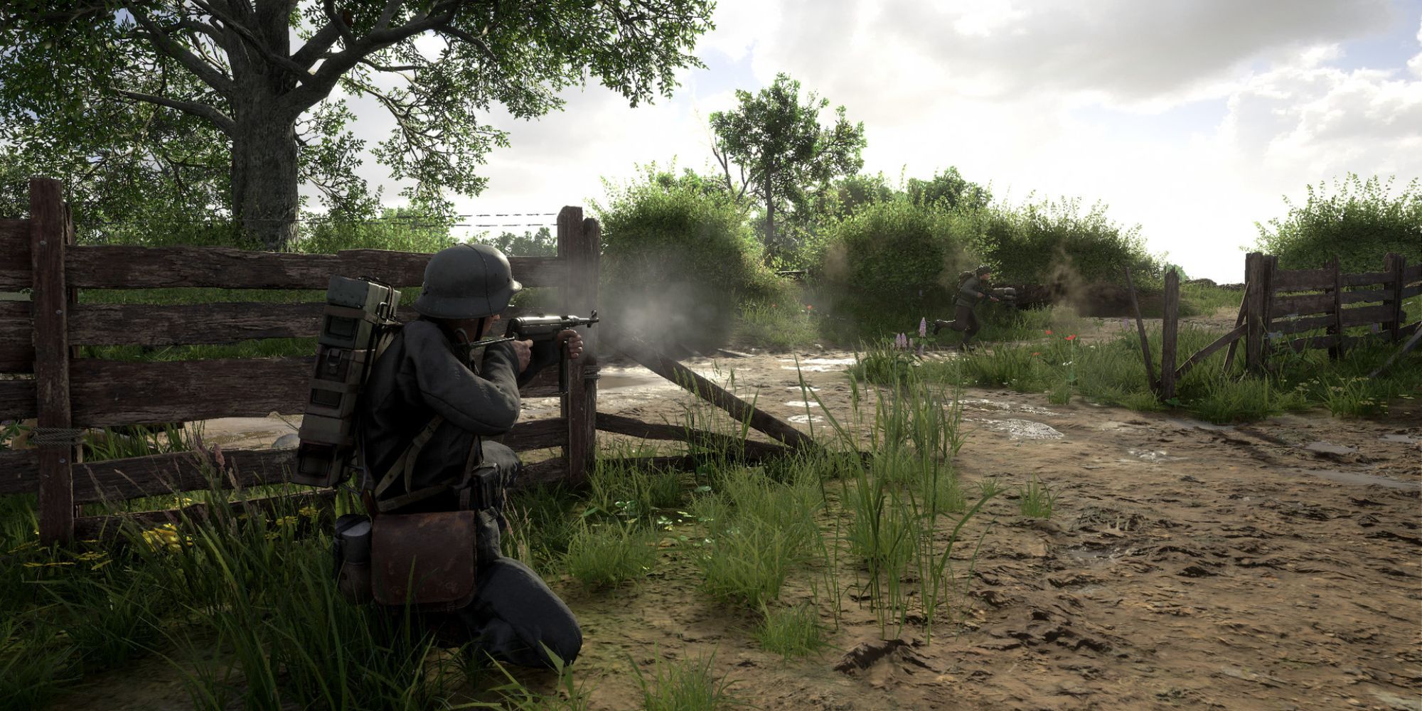 Hell Let Loose Soldier Shooting in Farm