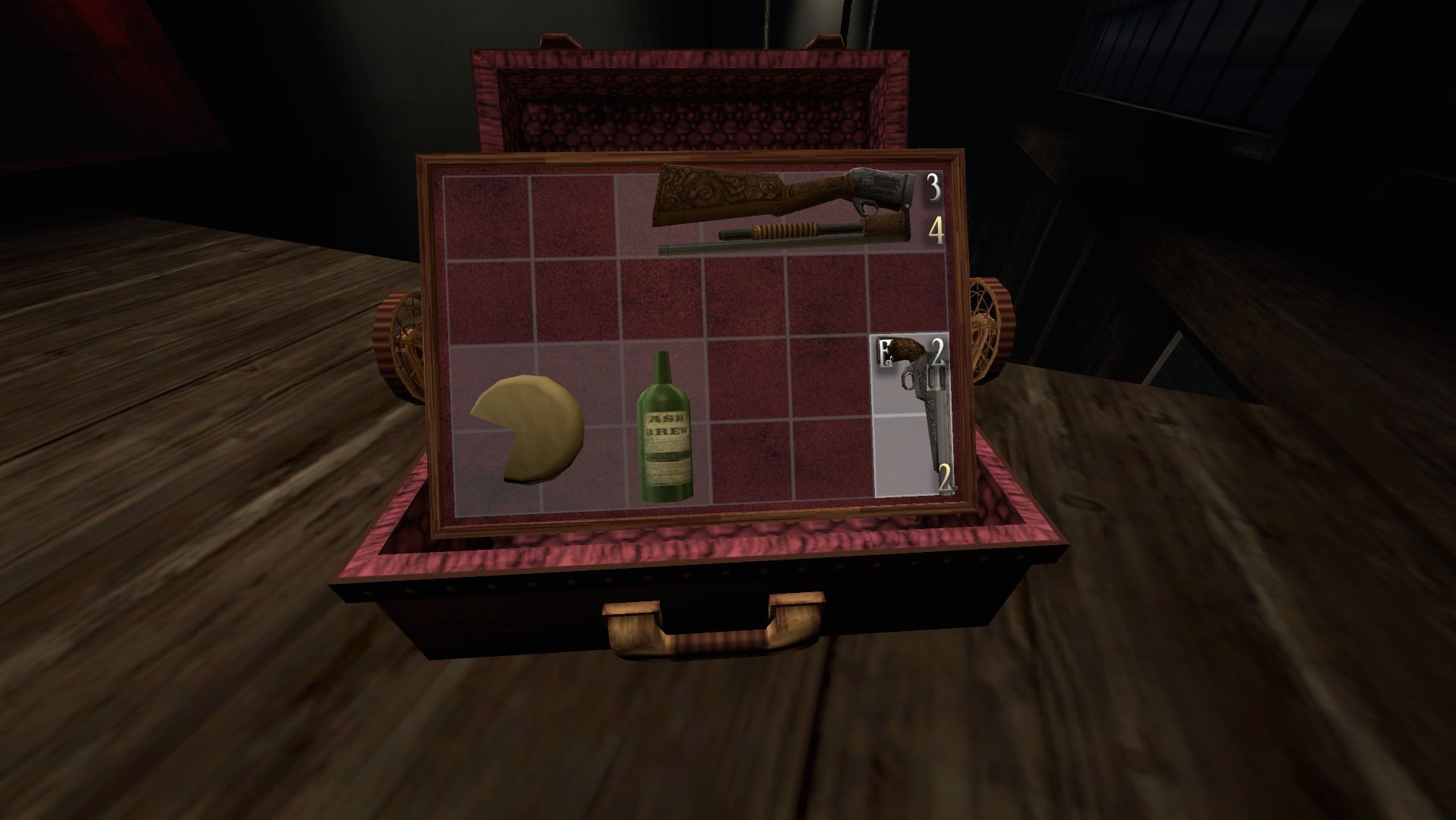 A look at the grin-system inventory in Gloomwood