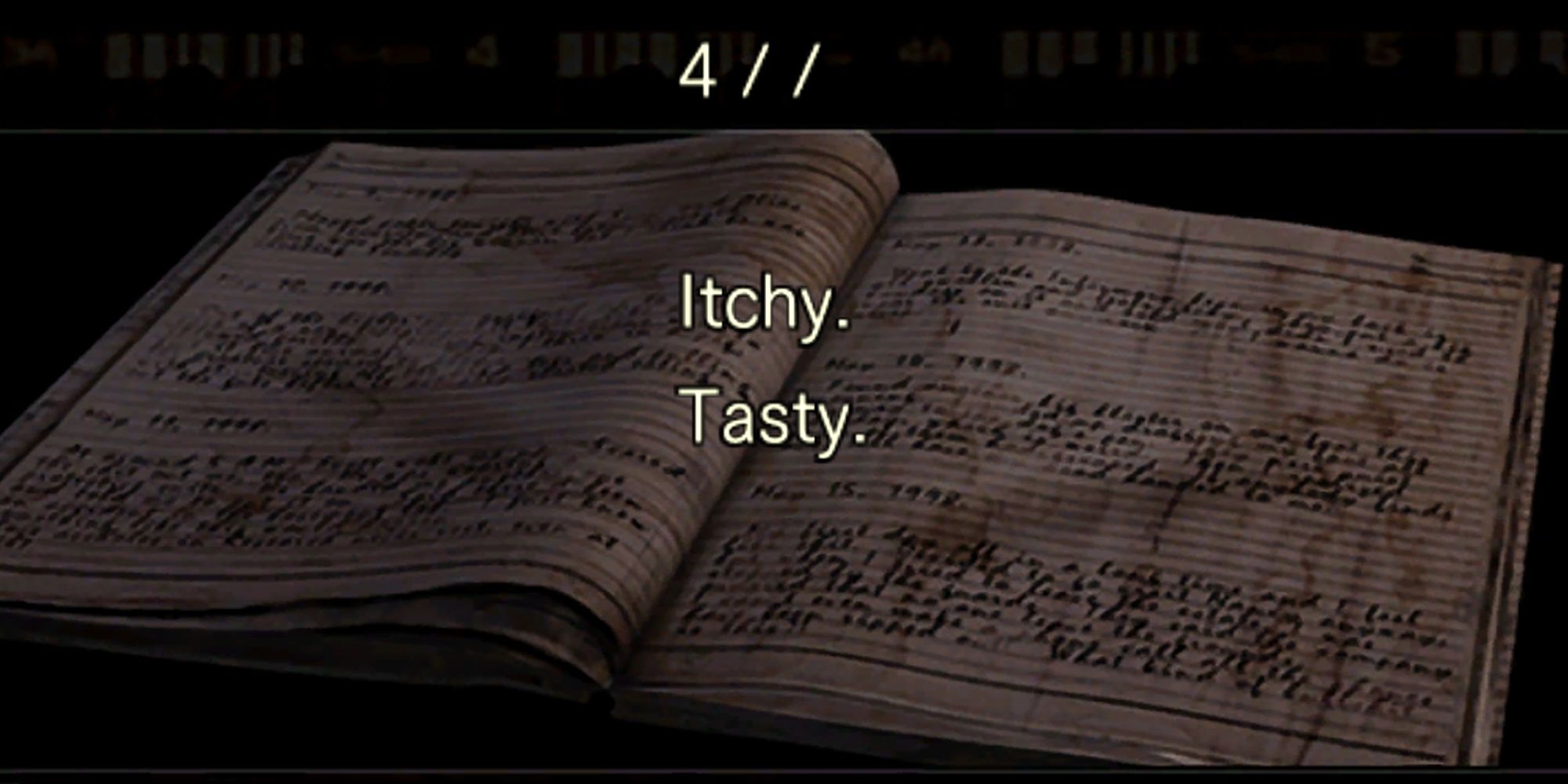 Itchy Tasty note from Resident Evil