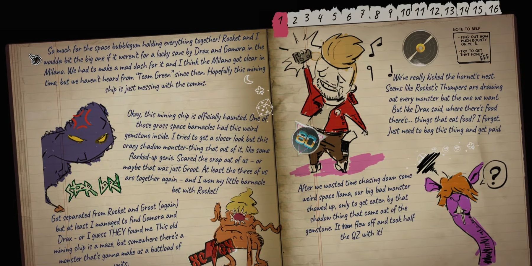 Journal from Guardians of the Galaxy