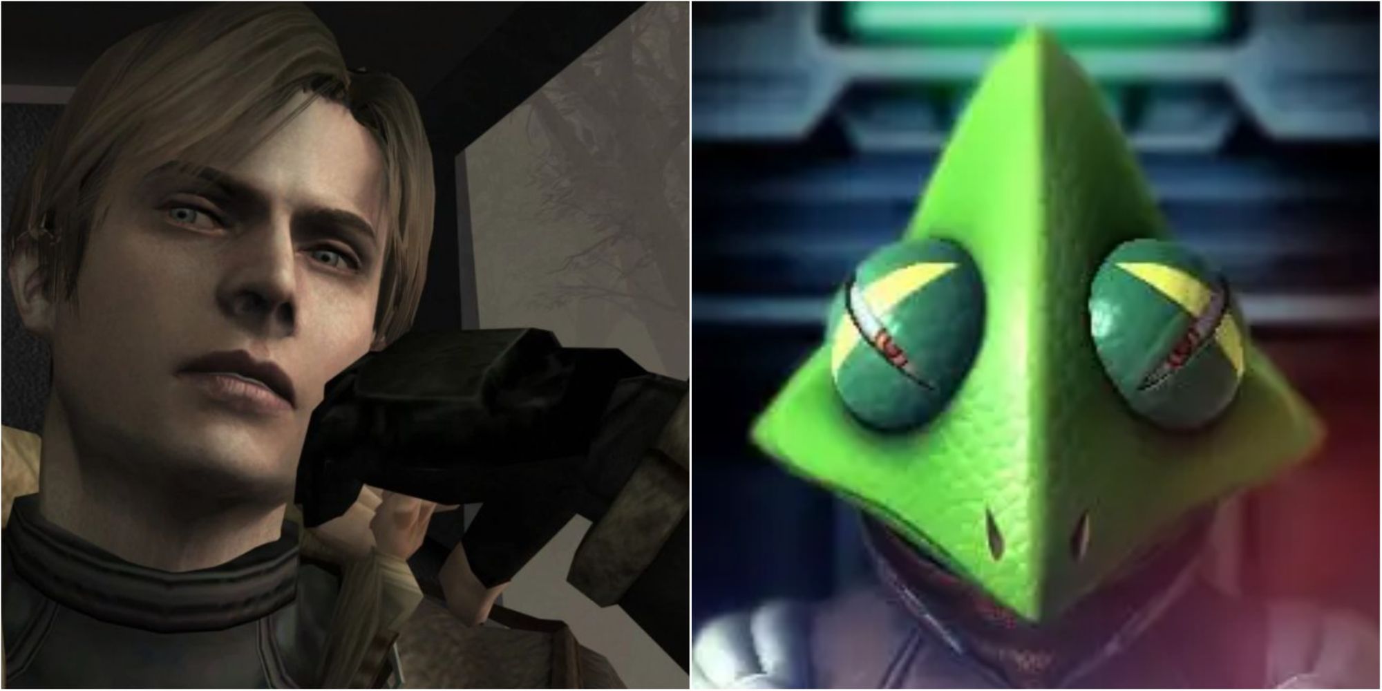 Leon Split Image Resident Evil 4 And Star Fox