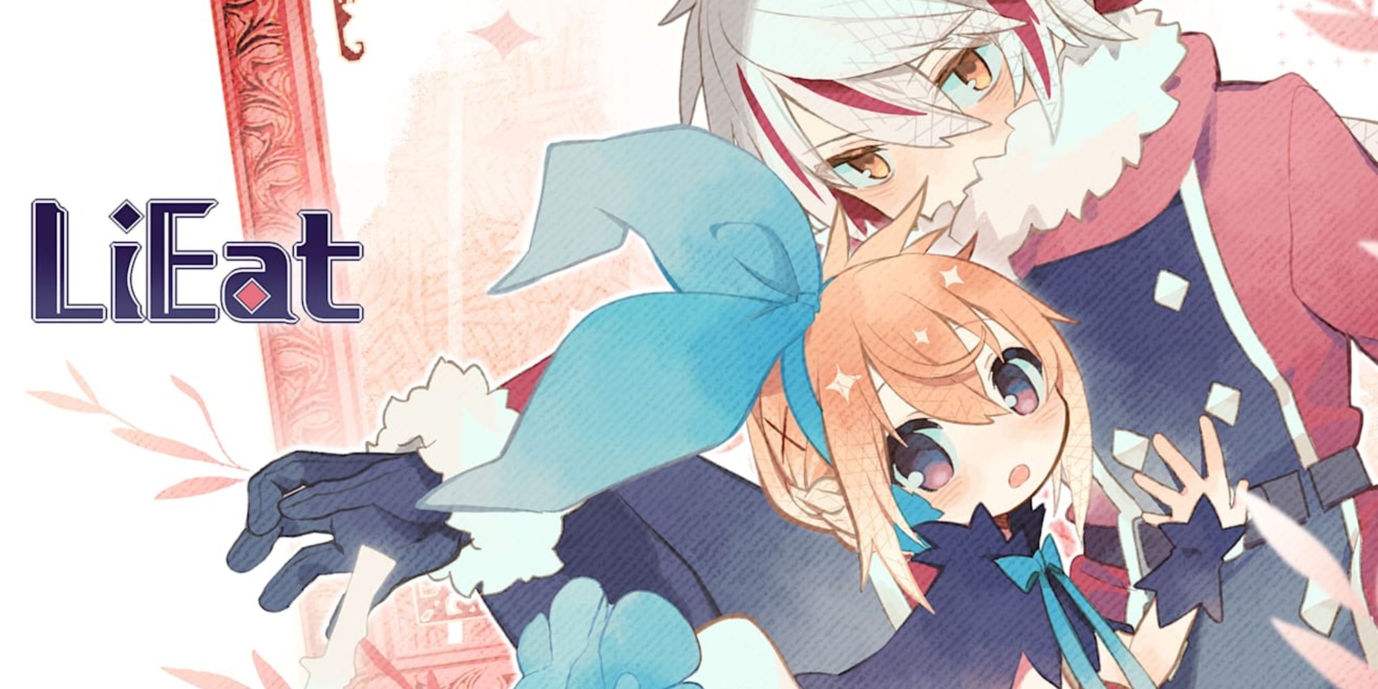 Charming pastel key art showing Theo and Efina from LiEat.