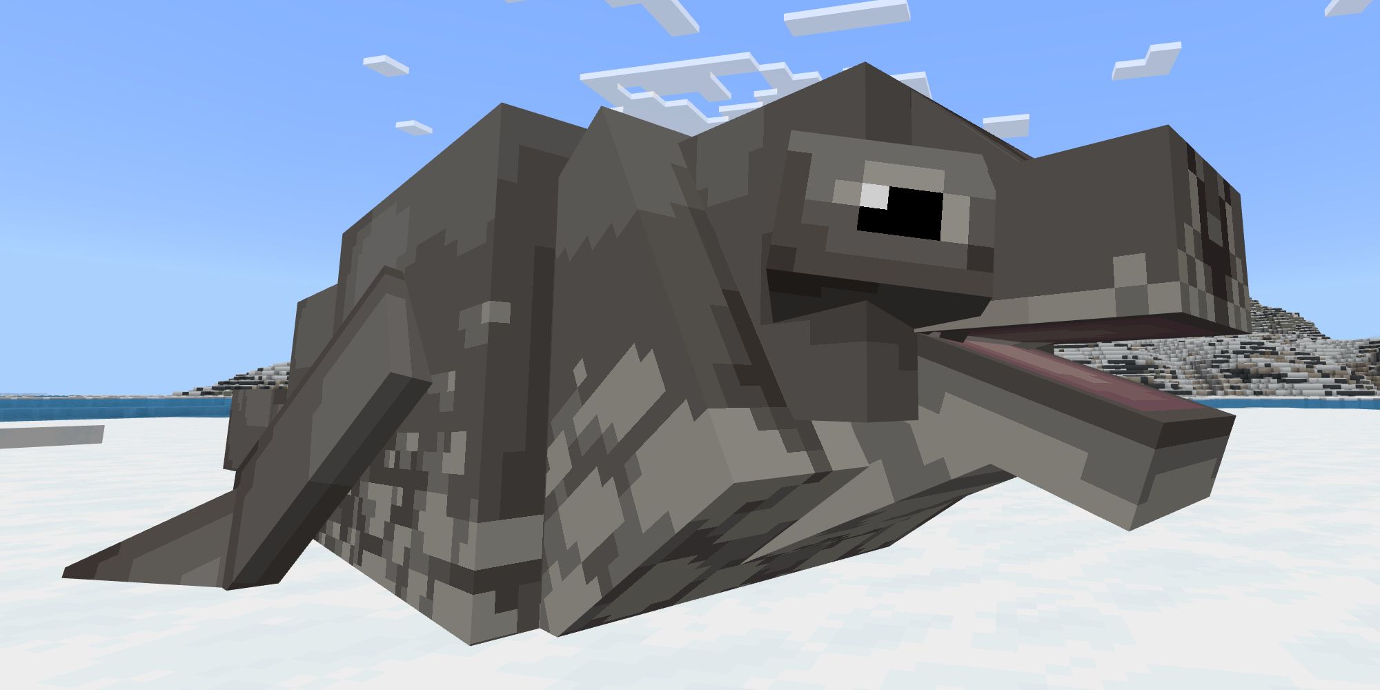 MInecraft Frozen Planet Weddell Seal close up
