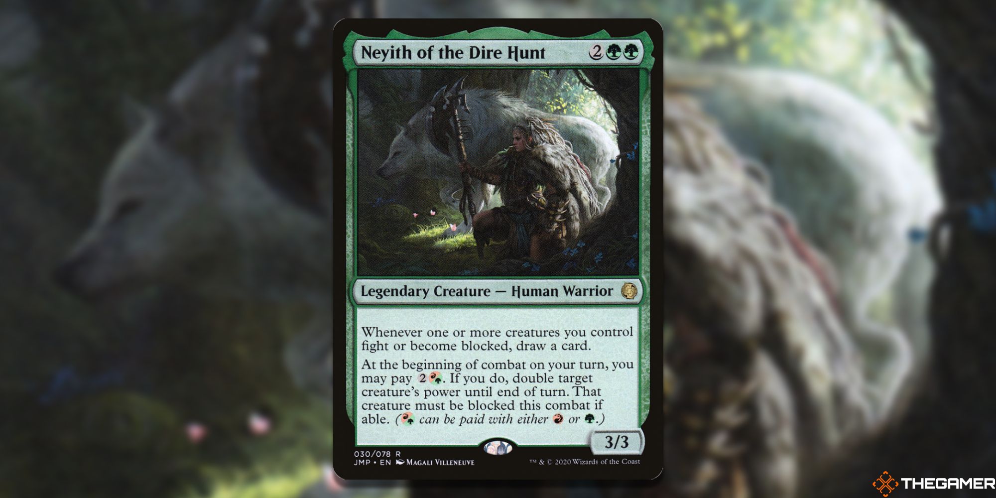 Magic the Gathering Werewolf Commander Neyith of the Dire Hunt