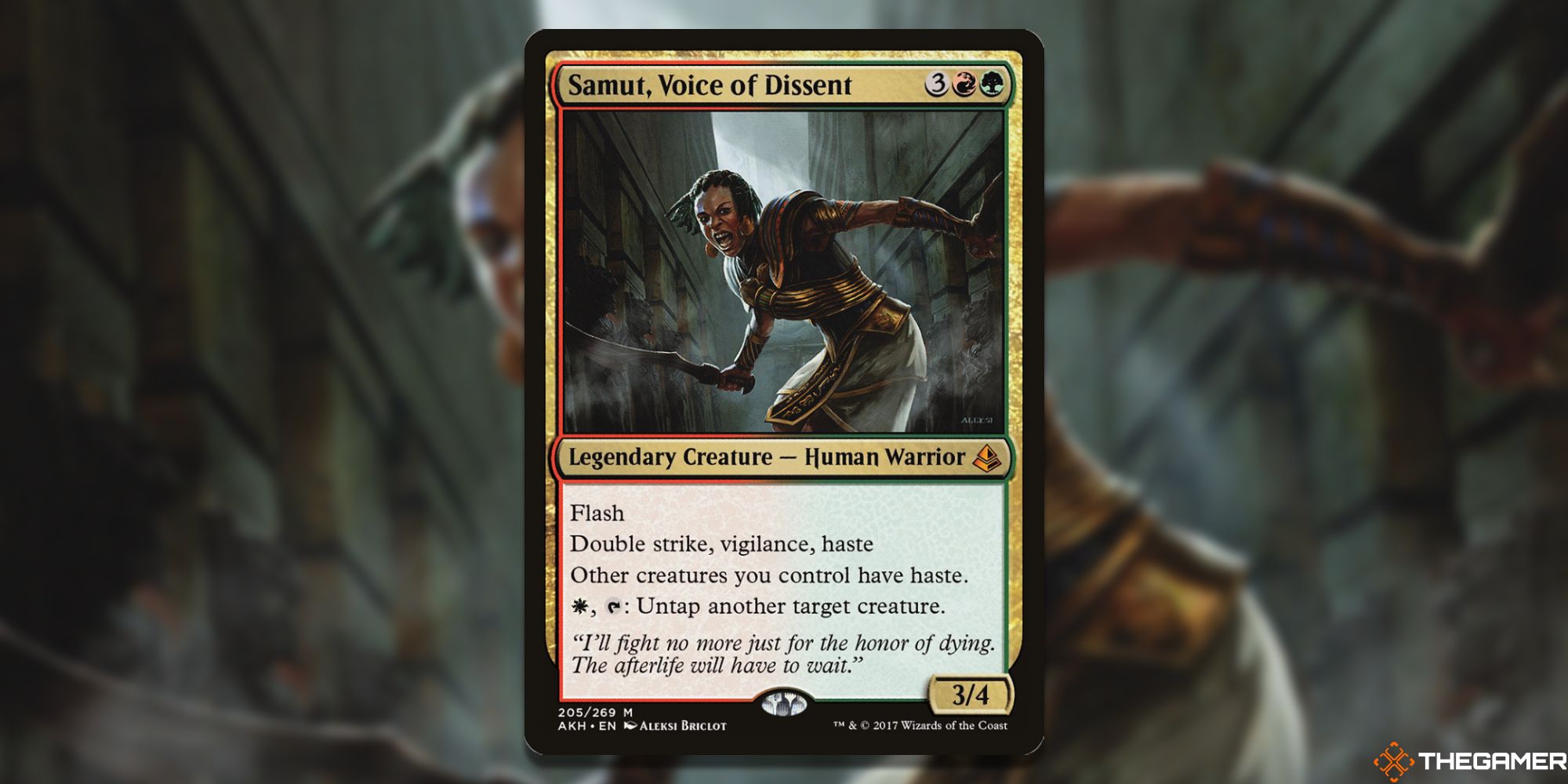 Magic the Gathering Werewolf Commander Samut Voice of Dissent